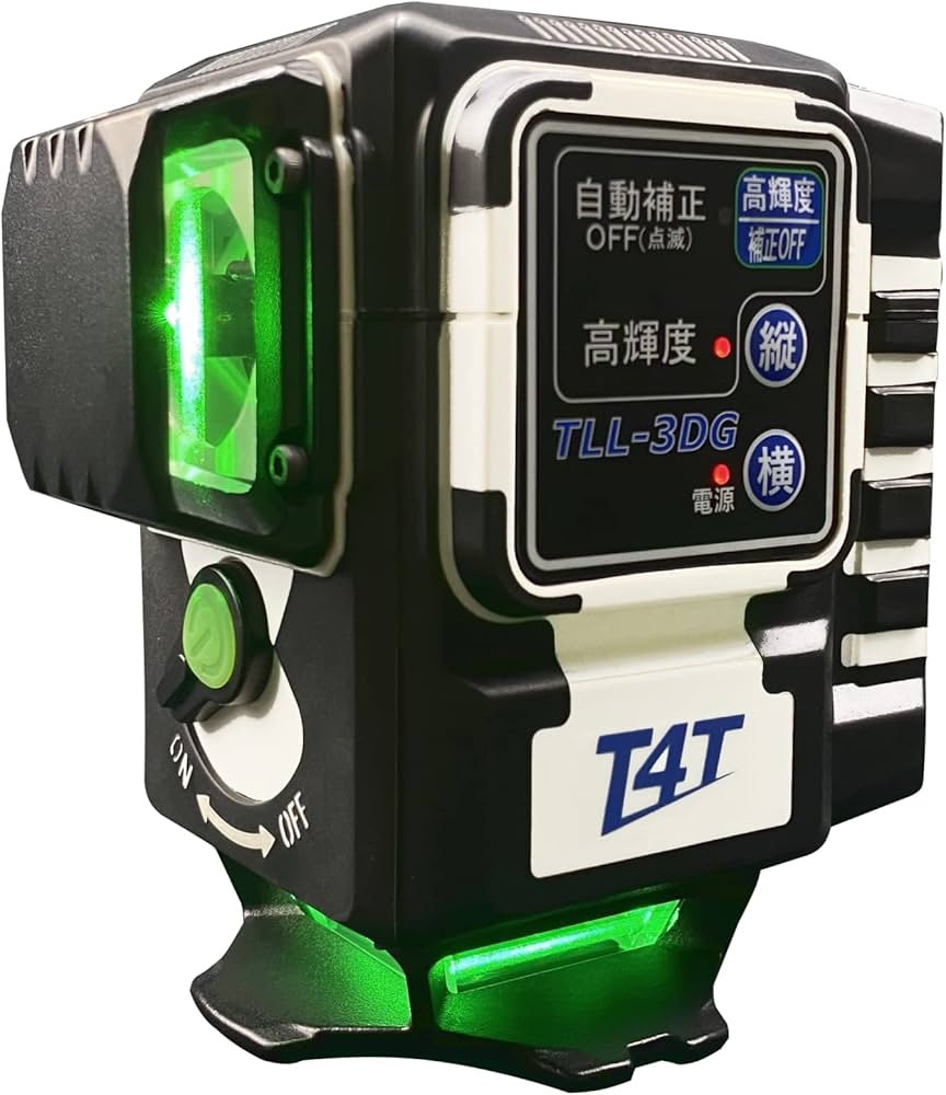 お値段変わりましたarly teal。t Amazon | T4T グリーン レーザー墨出し器 TLL-3DG 高輝度 フル照射