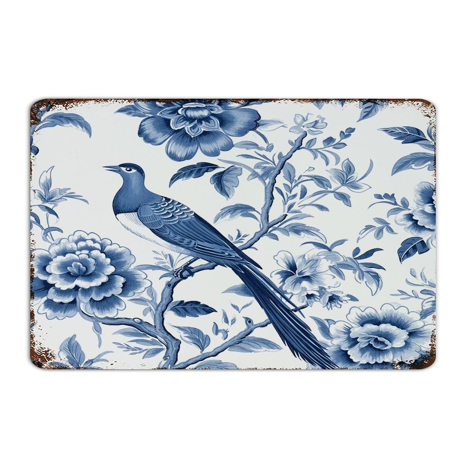 Panneau en métal pour exterieur anti-rouille decoration murale bleu indigo