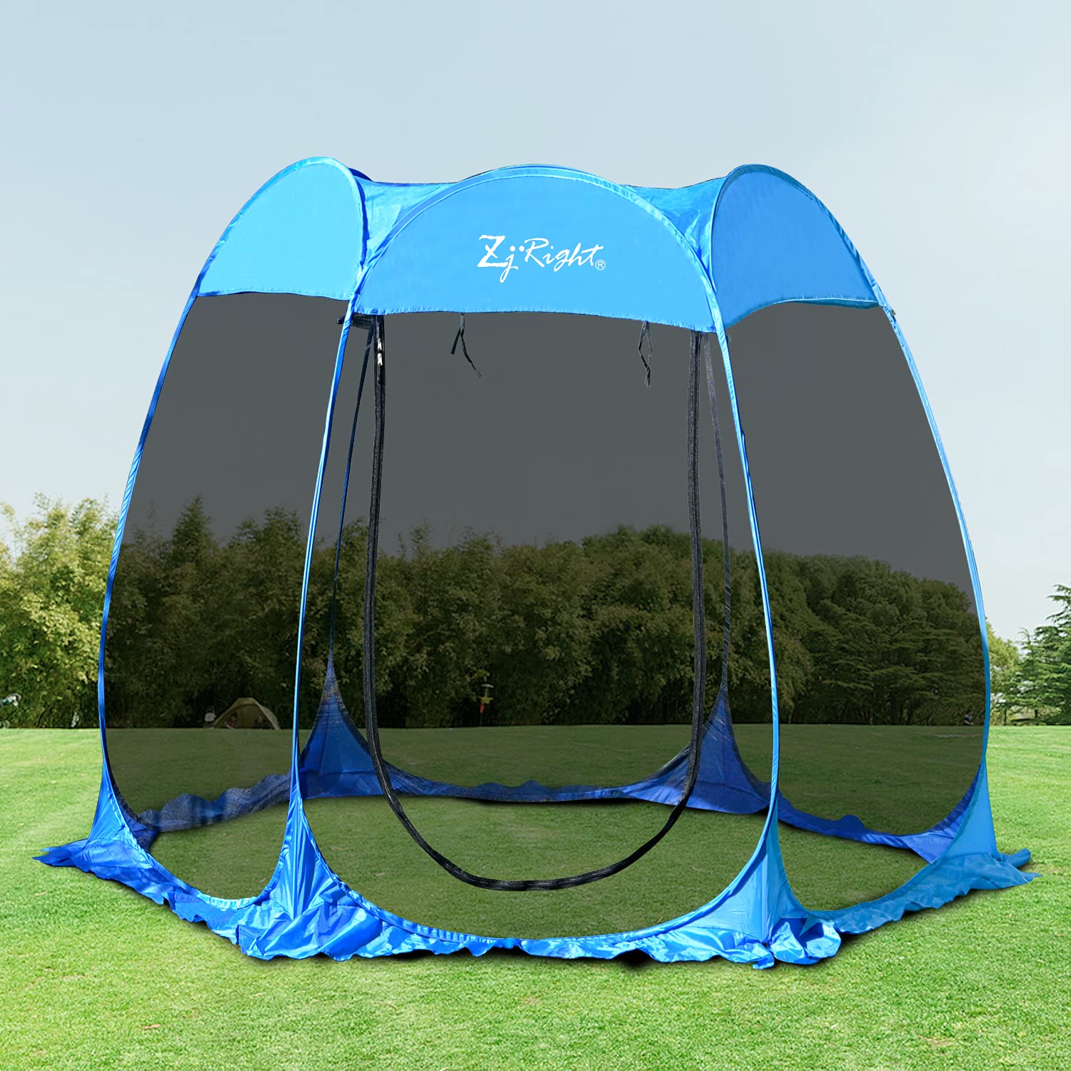 Photo 1 of *USED* *STOCK PHOTO FOR REFERENCE* ZJRIGHT Screen House Room, Outside Igloo Dome Clear Tent for 4-6 Person, 9.5'×9.5' - Orange