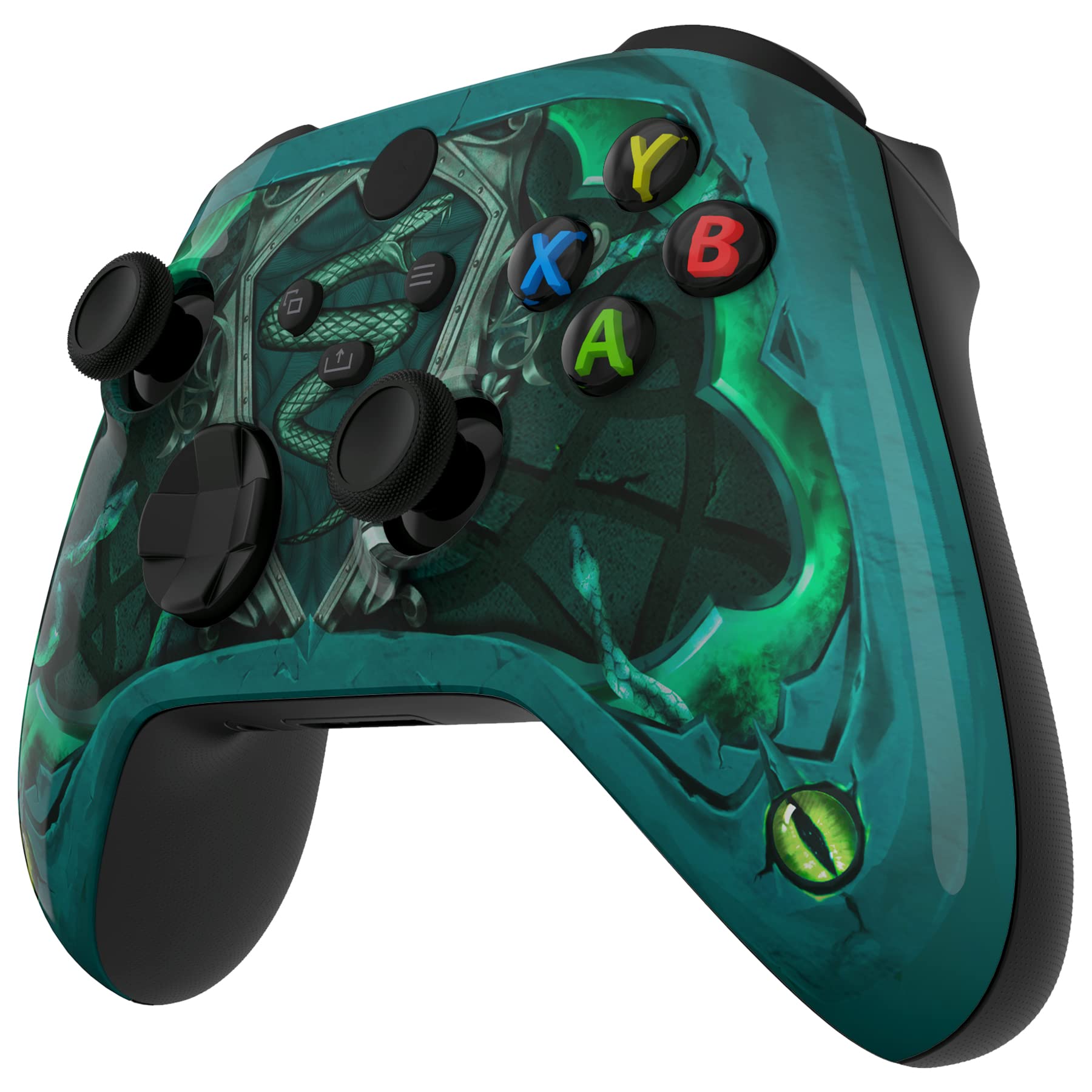 eXtremeRate Coque de Rechange pour Manette Xbox Series X et S – Libérez Votre Style – Œil du Serpent – Accessoires personnalisés pour Manette Xbox Core sans Fil [contrôle Non Inclus]