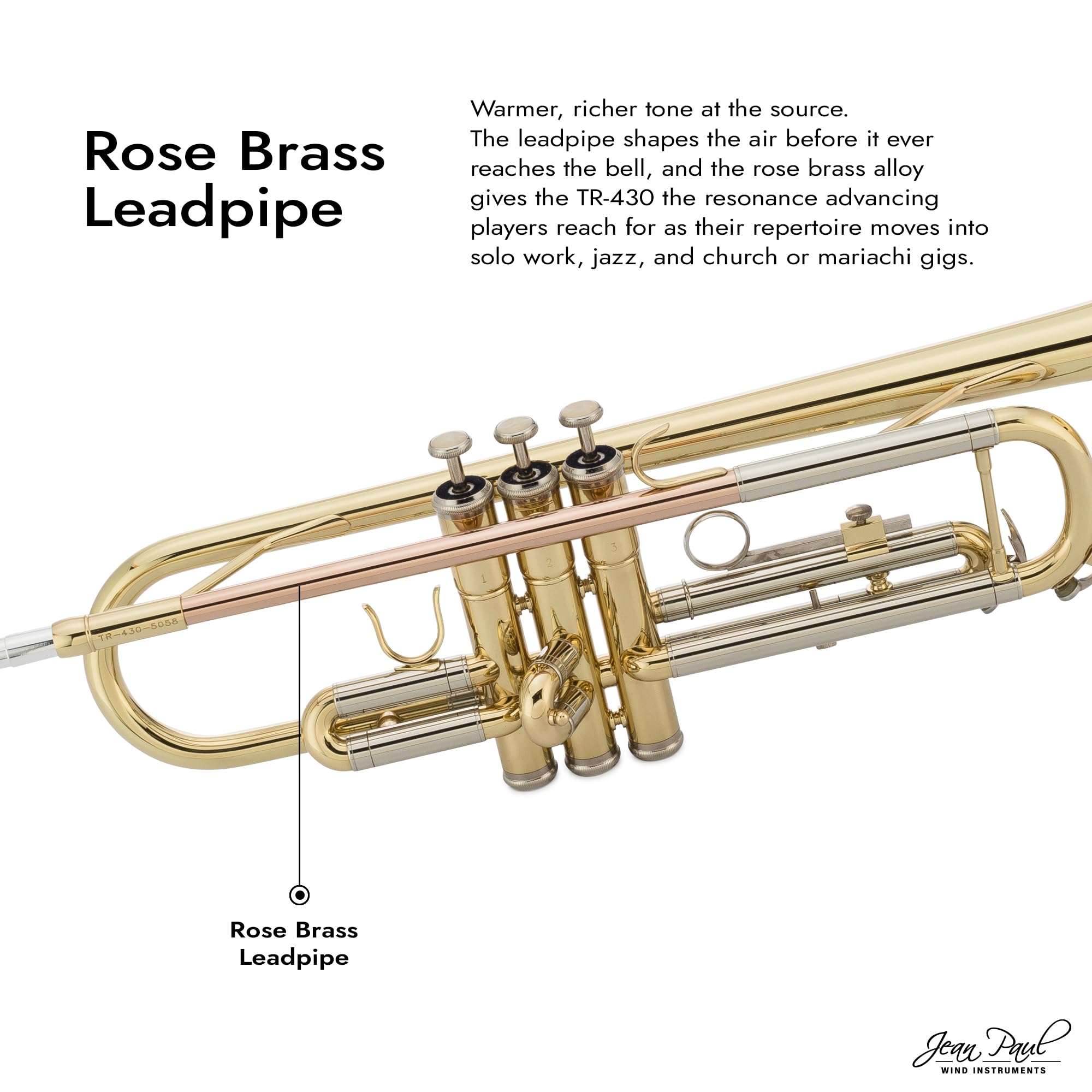 Amazon.com: Jean Paul TR-430 Intermediate Bb Trumpet - Brass