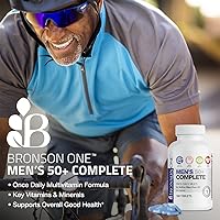 Vista 3 de Bronson ONE Daily Multivitamínico Multimineral Completo para Hombres 50+, 180 Tabletas