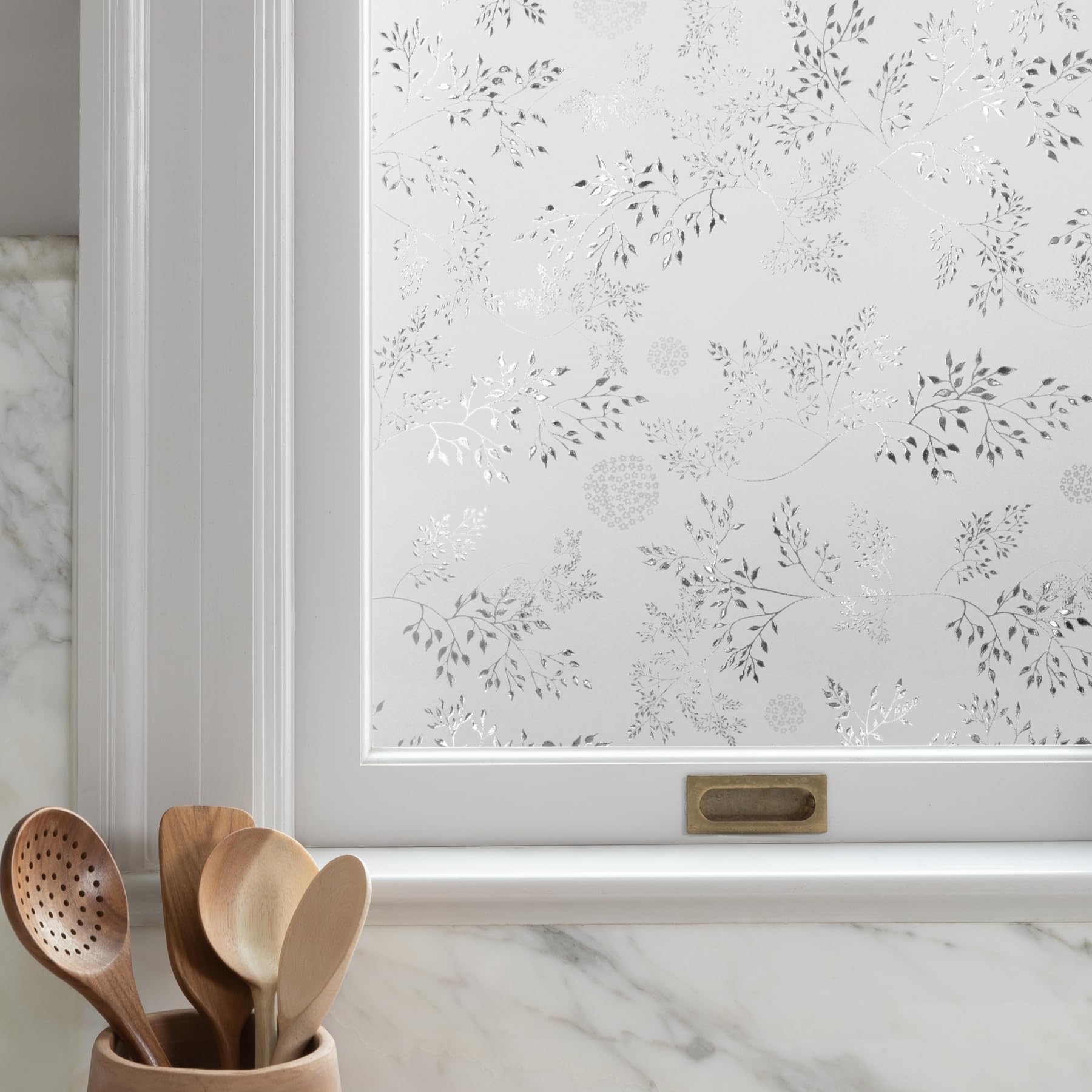 Elderberry Window Privacy Film by Artscape - Decorative Privacy Frosted Glass Design, Static Cling, Day and Night Privacy, UV Protection, Easy to Apply and Removable, Made in USA - 24 x 36 Inch