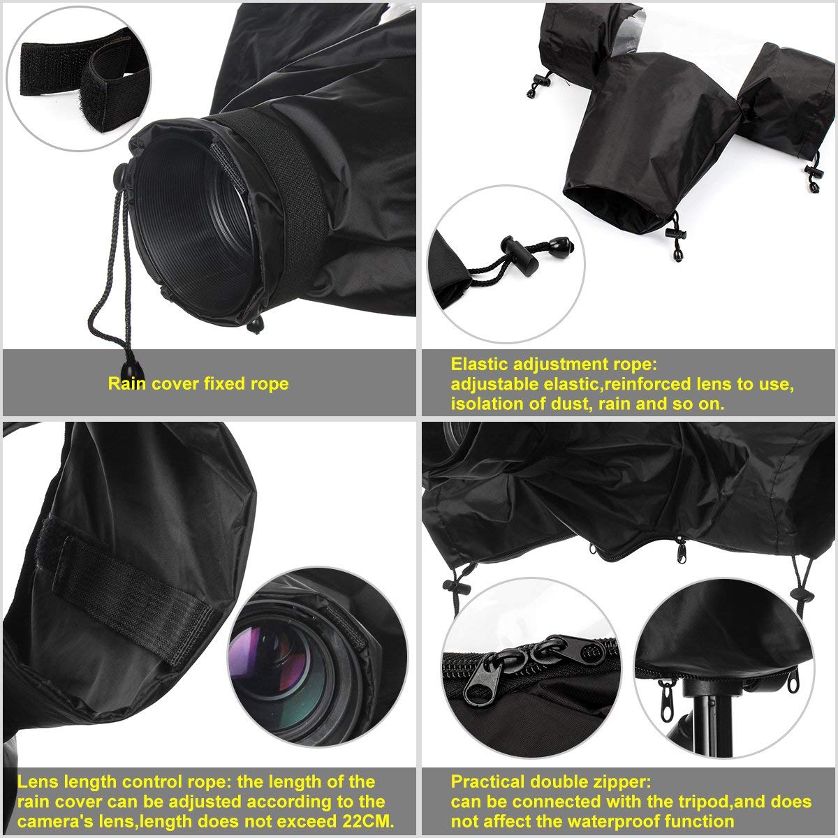 Copertura pioggia trasparente per fotocamera DSLR - protezione waterproof per macchina fotografica - Adaptout marca francese