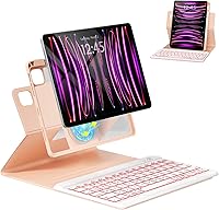 Vista 17 de Funda de teclado para iPad Air 5ª/4ª Pro de 11 pulgadas, funda de teclado inalámbrica desmontable retroiluminada de 7 colores con soporte