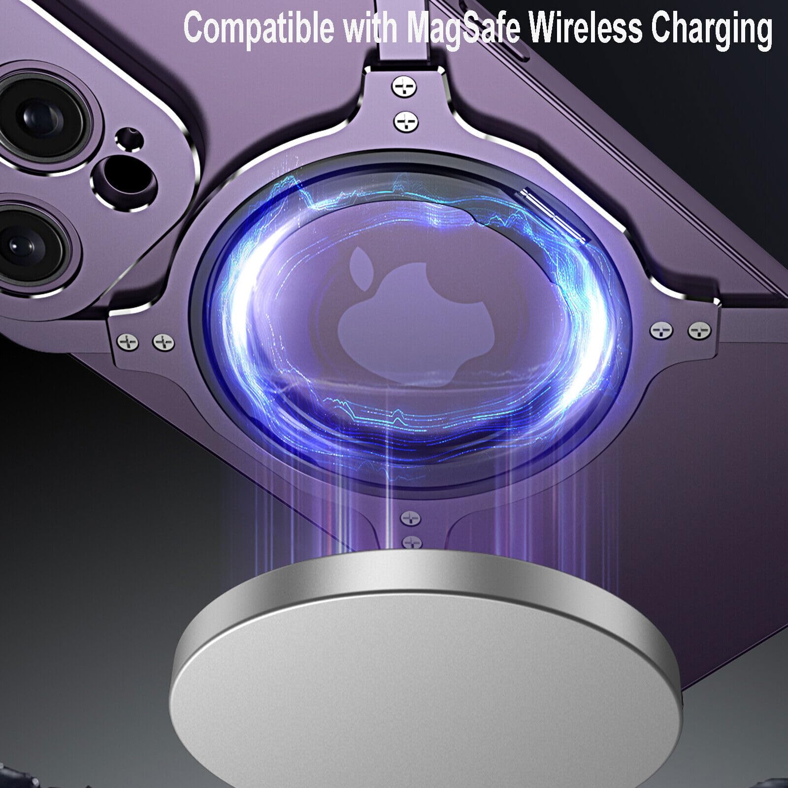 Compatible avec iPhone 13 (couleur : argent) sans cadre magnétique en métal