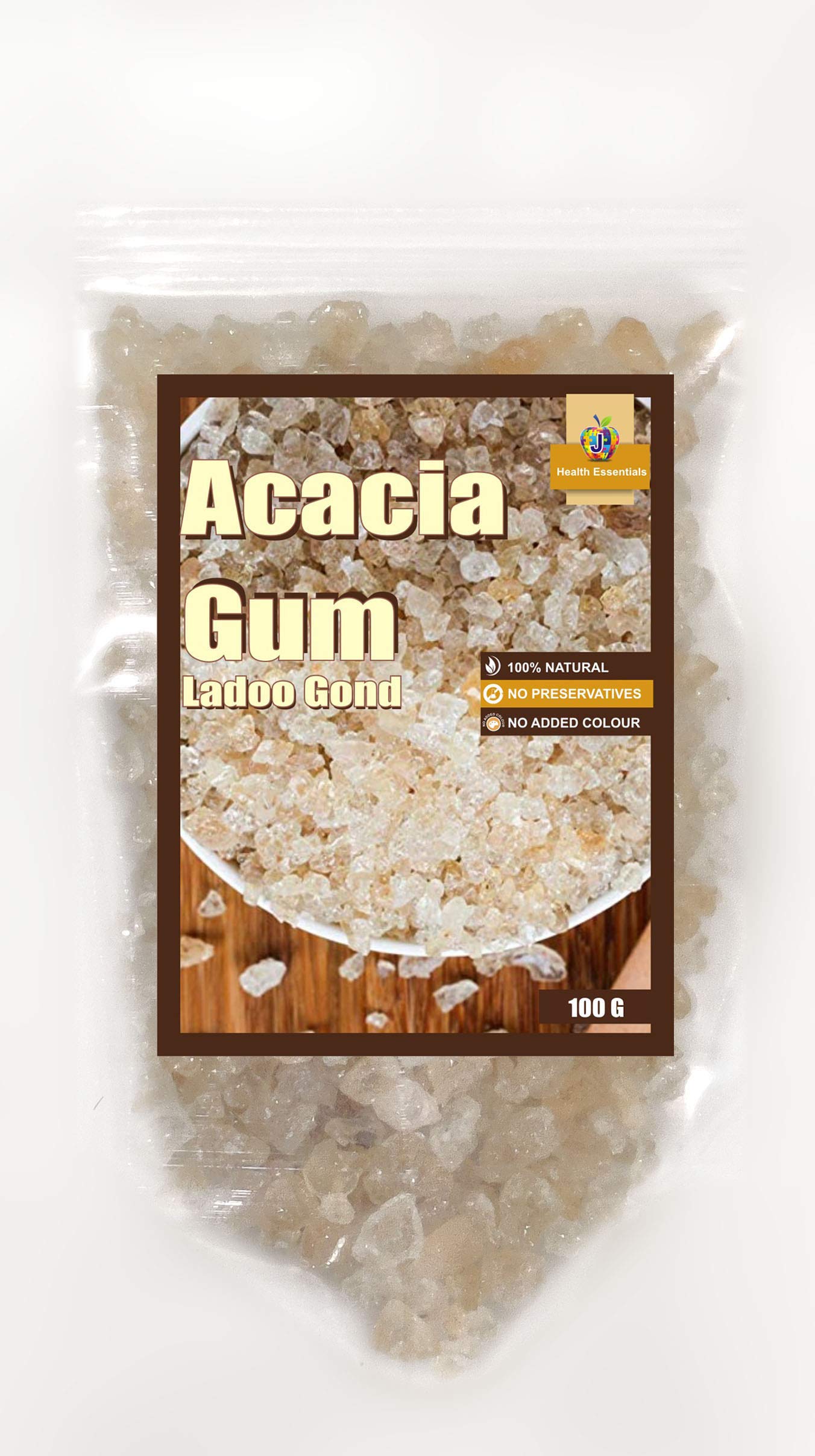 JIOO Organics Acacia Gum Gond Batan Ladoo Gond Panjiri Gond Dink Gound - 100 Grams