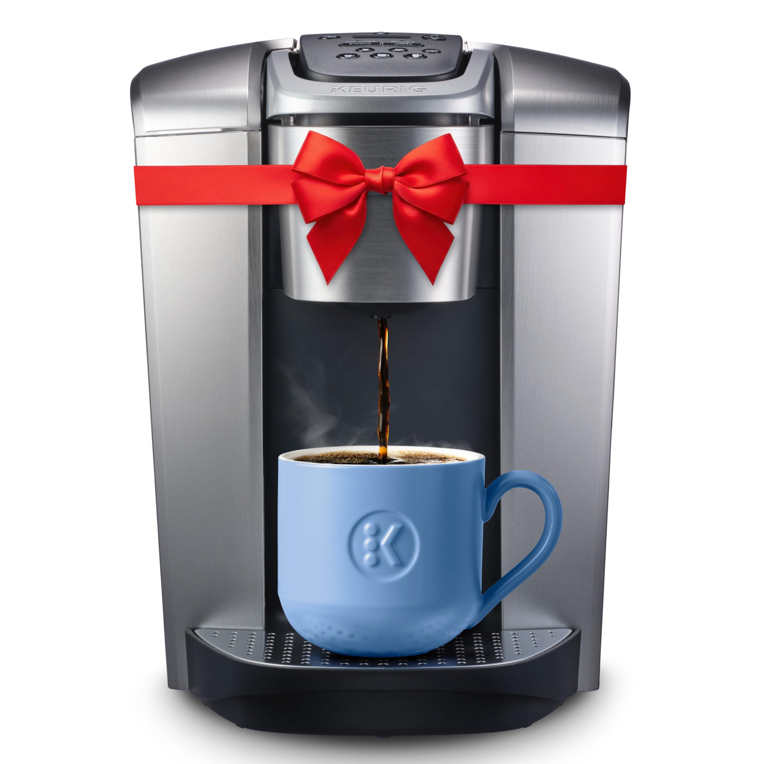 Keurig K-Elite Single Serve K-Cup Pod Programmable Coffeemaker (Brushed Silver)