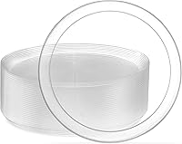 Vista 86 de [30 Pack 16 OZ Bowls] Edge Collection Mint Green Plastic Party Soup Bowls Premium heavyweight Elegant Disposable Tableware Dishes