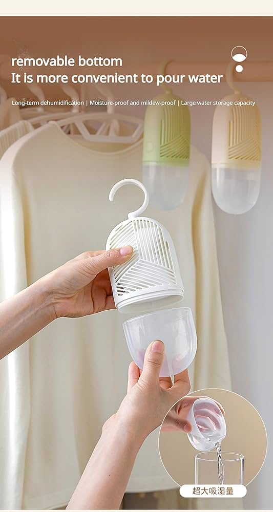 Everzen Mini Deshumidificador Recargable, Absorbente De Humedad Para