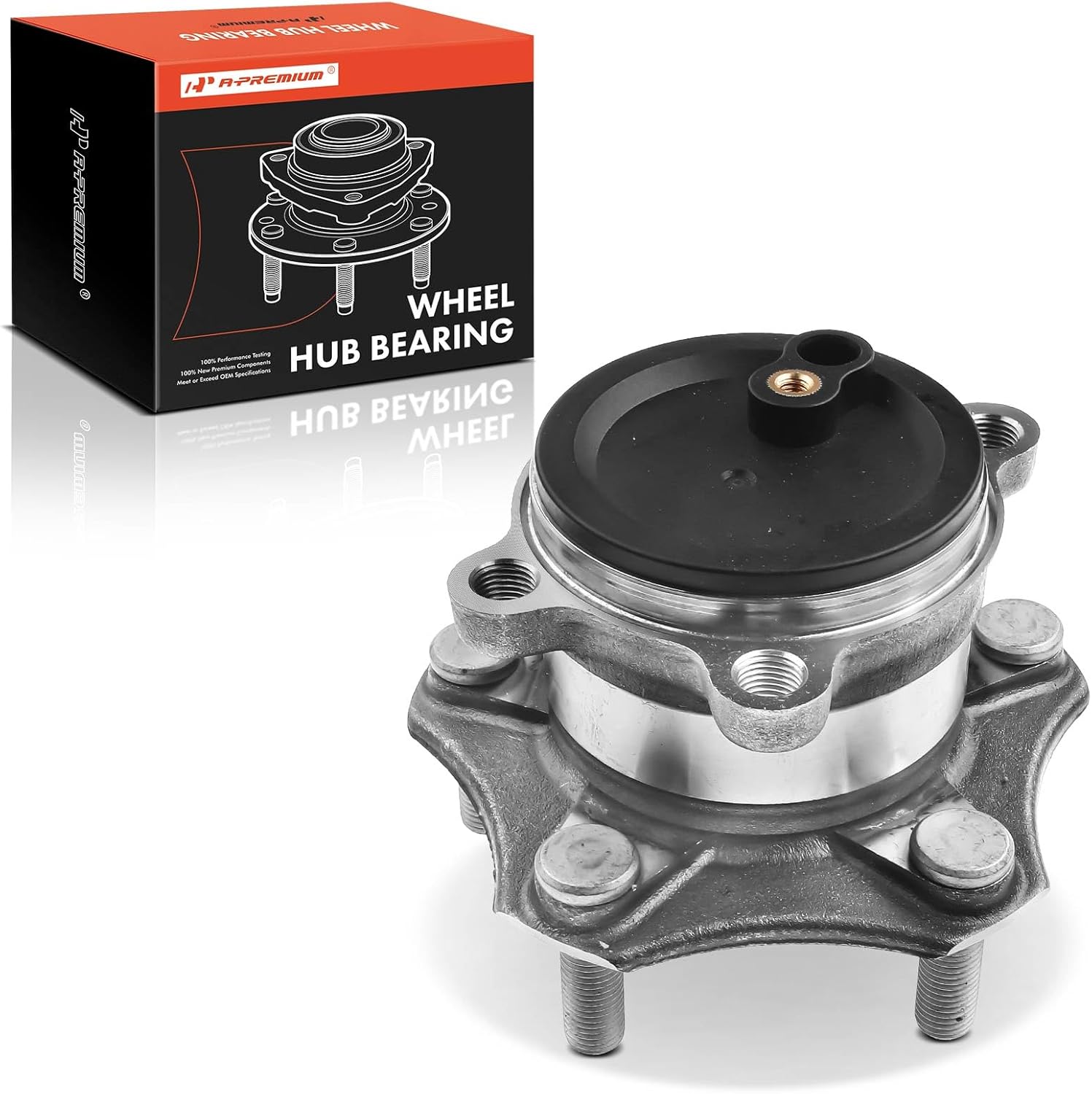 A-Premium Rear Wheel Bearing and Hub Assembly with 5-Lug Compatible with Mazda 3 2014 2015 2016 2017 2018