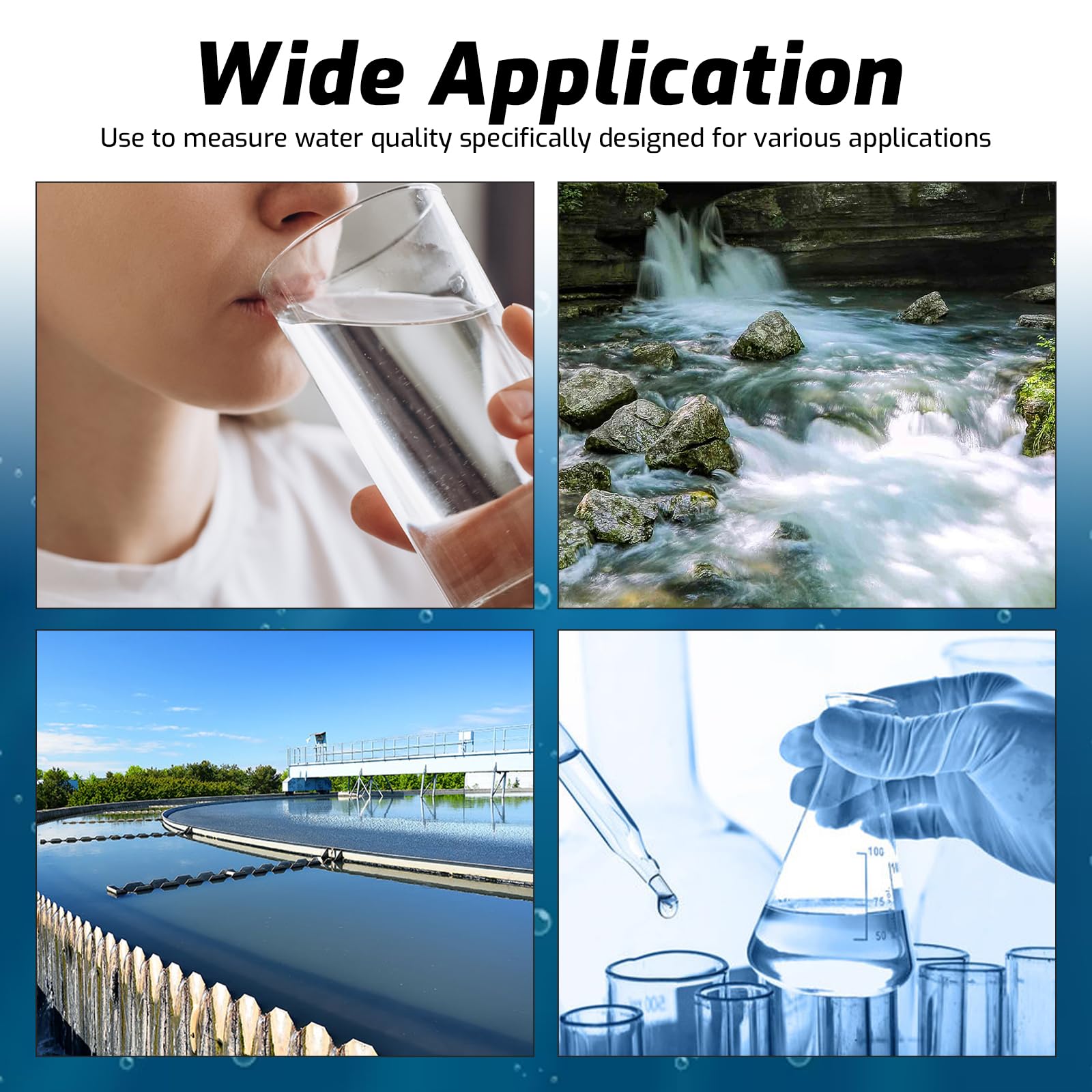 Testeur d'eau Multiparamètres 9-en-1 : COD, TOC, UV275, TDS, EC, Salinité, Dureté, SG, Temp. LCD Couleur, Rétroéclairage, Scoring Intelligent pour Aquariums et Eau Potable