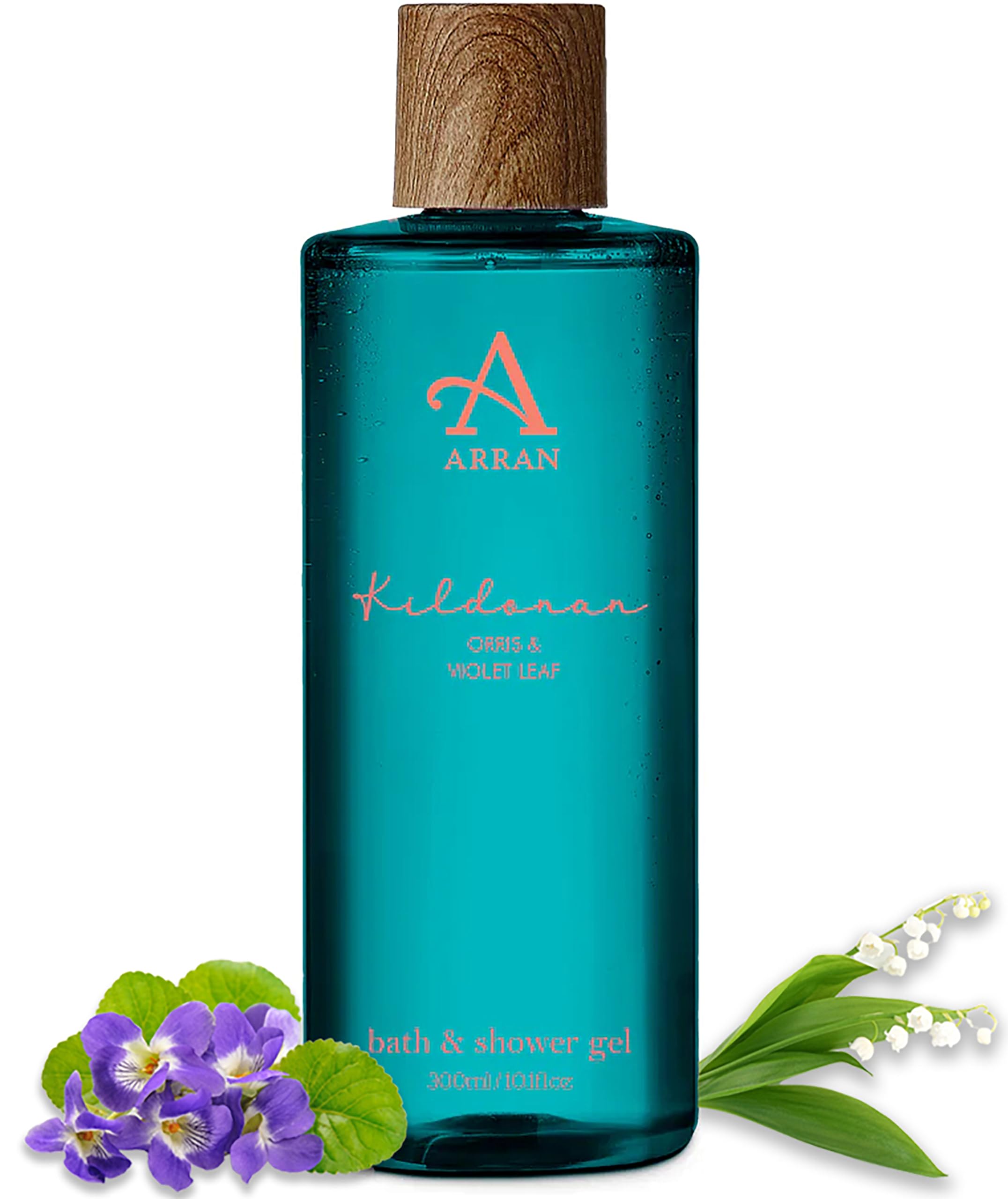 Arran Sense of Scotland Kildonan Bath & Shower Gel (300ml) Orris & Violet Leaf Scented Body Wash with Pro-Vitamin B5
