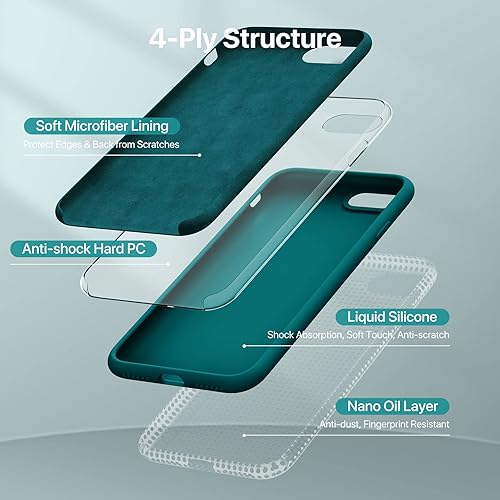 Miniatura 1116 de Miracase Funda diseñada para iPhone 13 Pro Max con protector de pantalla, [forro de microfibra suave antiarañazos], funda protectora de silicona