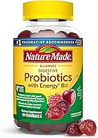 Nature Made Digestive Probiotics + Energy B12 Gummies for Men & Women - 4 Billion CFUs, Fruit Flavored, 50 Count