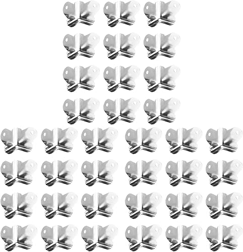 ibasenice 72 piezas de ángulo de envoltura de altavoz, carcasa de metal, protector de esquina de metal, bordes de altavoces, cubierta de bocina,