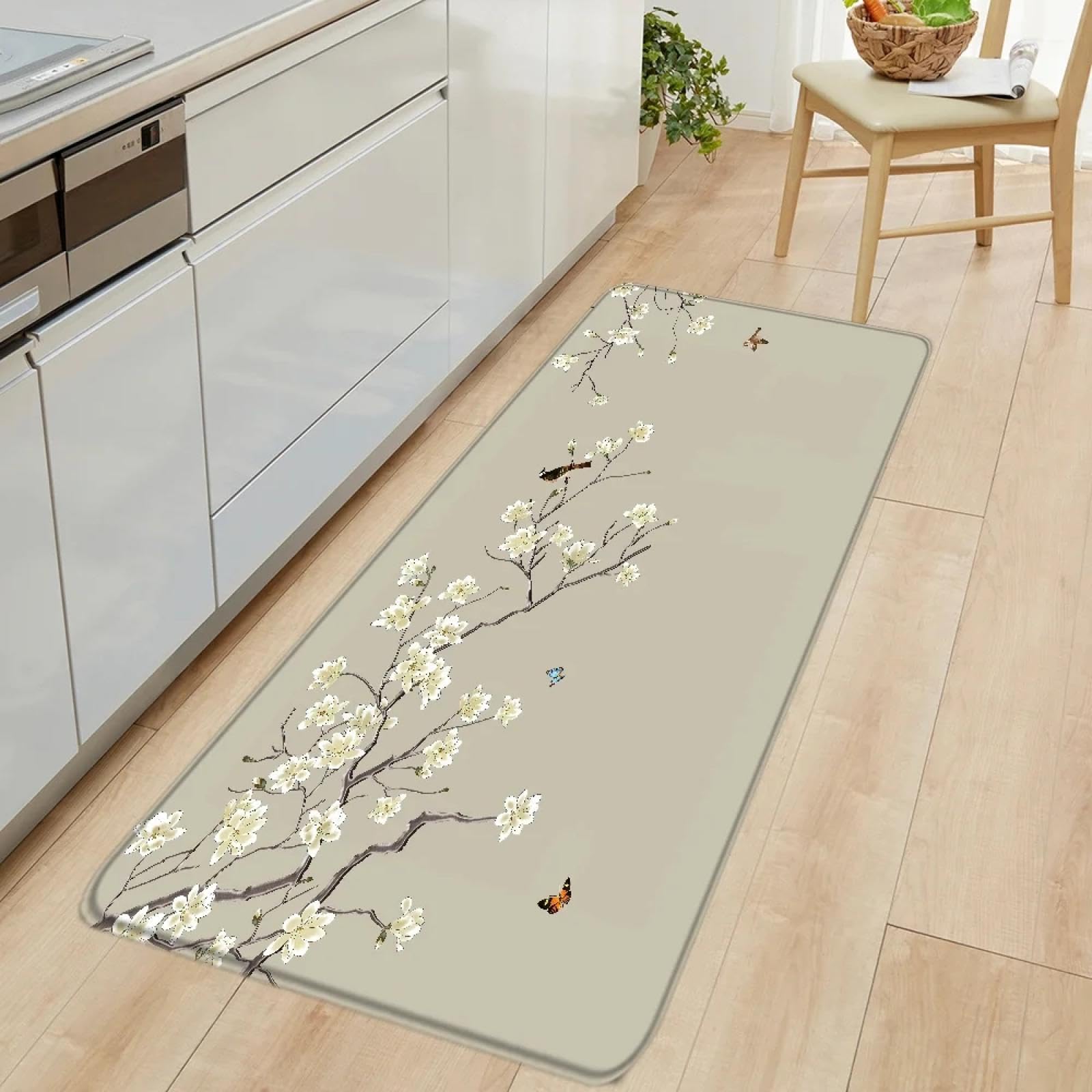 Alfombrillas de baño y felpudo de entrada con diseño botánico colorido