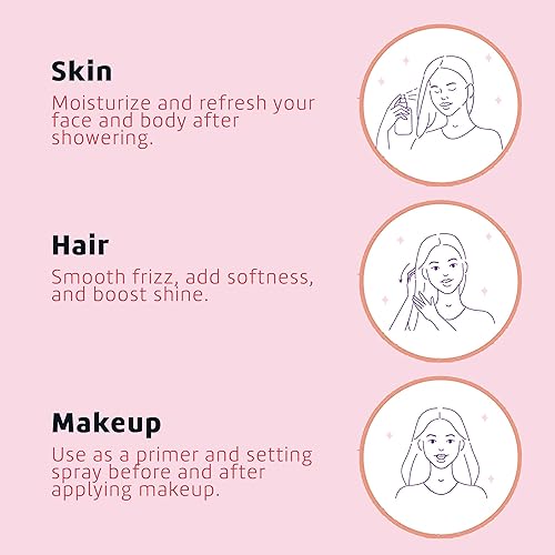 Miniatura 6 de De La Cruz Rosa Agua y Glicerina Spray para Rostro  Tóner Facial de Rosewater e Hidratante Niebla para Piel y Cabello 8 fl oz 80fl oz