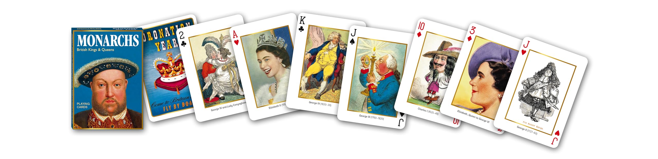 Piatnik Monarchs Card Game 54 Sheets, Rot, Gold, Blau, Schwarz, Weiß, 6.5 cm x 9.2 cm x 1.8 cm - Image 3
