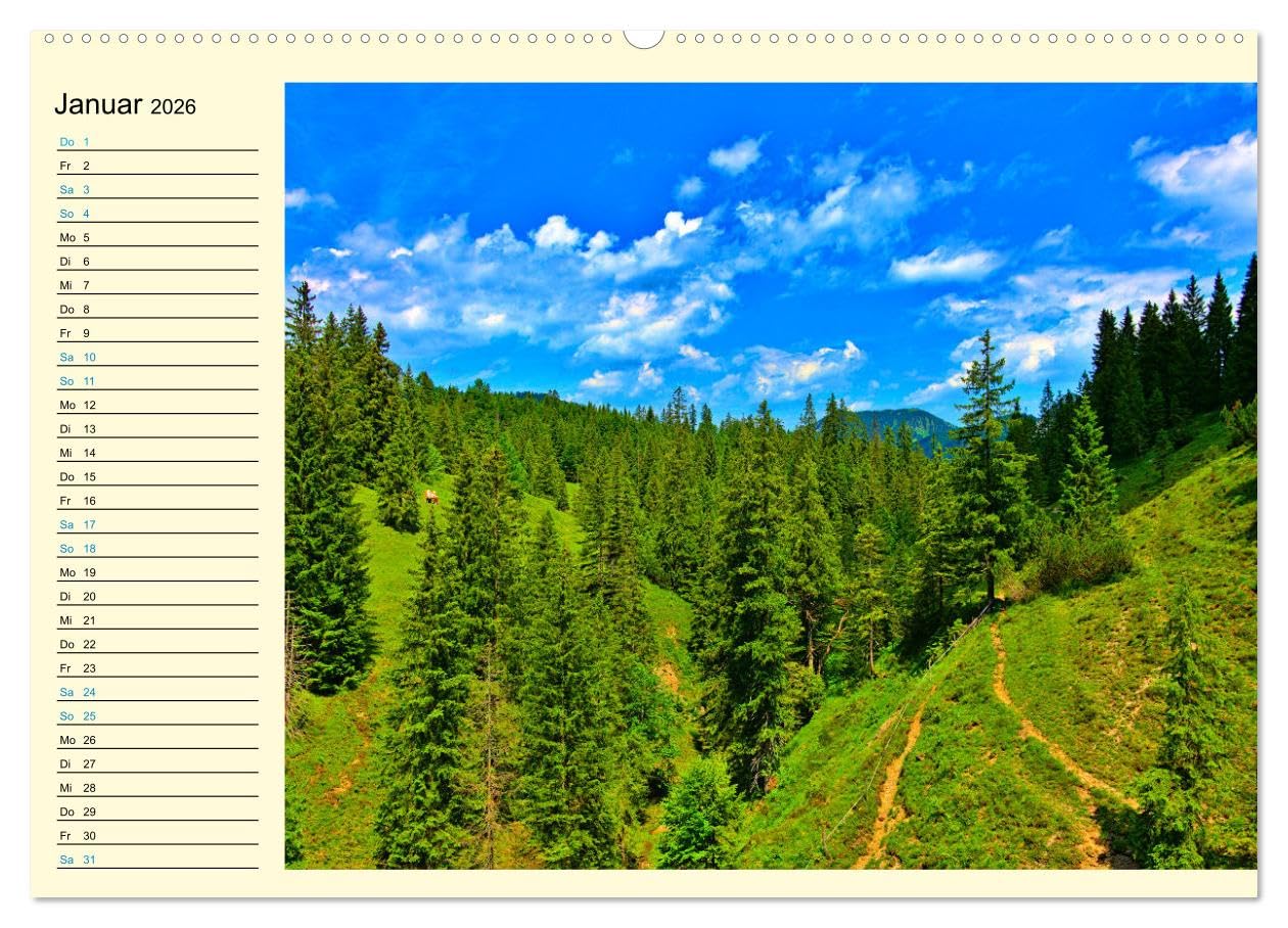 Bayern - Idylle zwischen Allgäu und Bayerischen Alpen (hochwertiger Premium Wandkalender 2026 DIN A2 quer), Kunstdruck in Hochglanz: Impressionen aus Bayerns Alpenvorland (CALVENDO Natur)