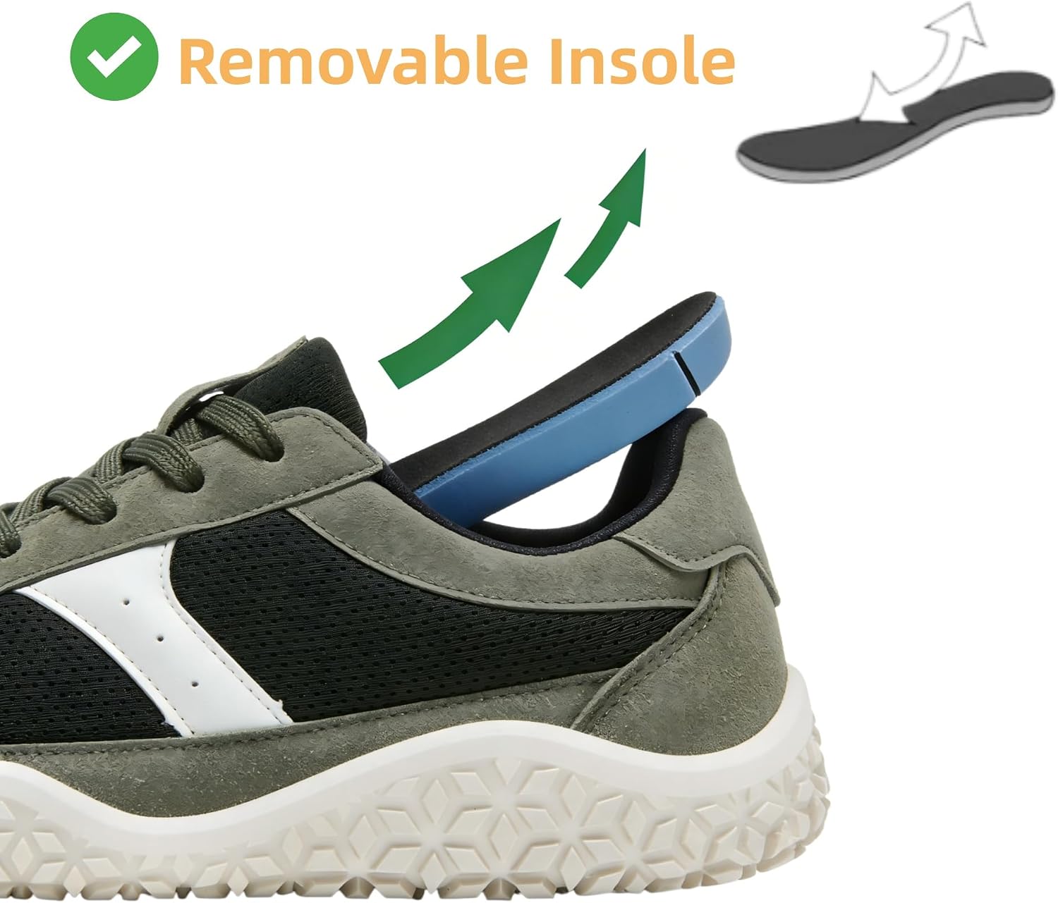 Barefoot Shoes Men Women Wide Fashion Sneakers Zero Drop Sole Green