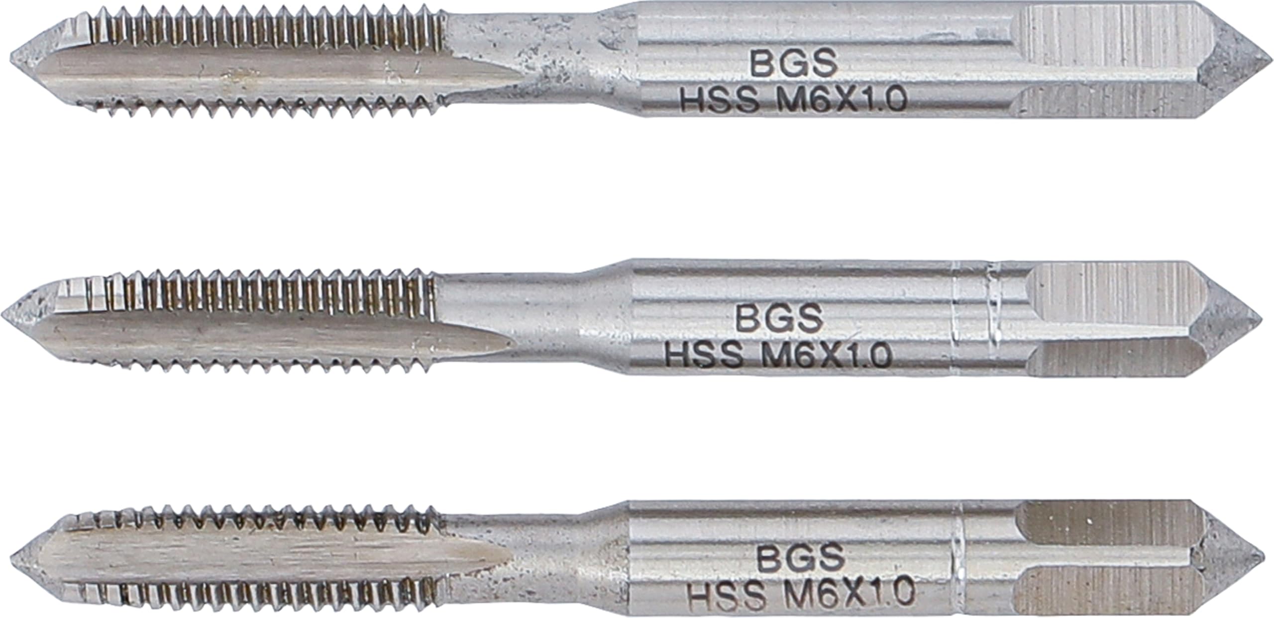 Jeu De 3 Tarauds HSS Pas De 10 X 150 Mm - Pour Taraudage Manuel Progressif (1er, 2ème, 3ème Passes)