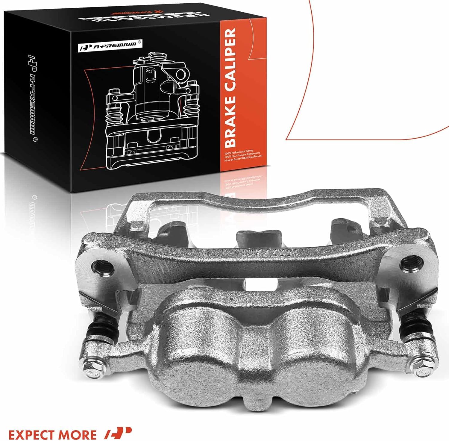 A-Premium Disc Brake Caliper Assembly with Bracket Compatible with Select Dodge and Ram Models - 3500 2011-2018, 4000 2012-2016, Ram 3500 2009-2010 - Rear Right Passenger Side