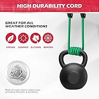 Vista 6 de 24 cuerdas elásticas de alta calidad resistentes al aire libre, cuerdas elásticas con ganchos en un tarro de almacenamiento que incluye 10, 18, 24