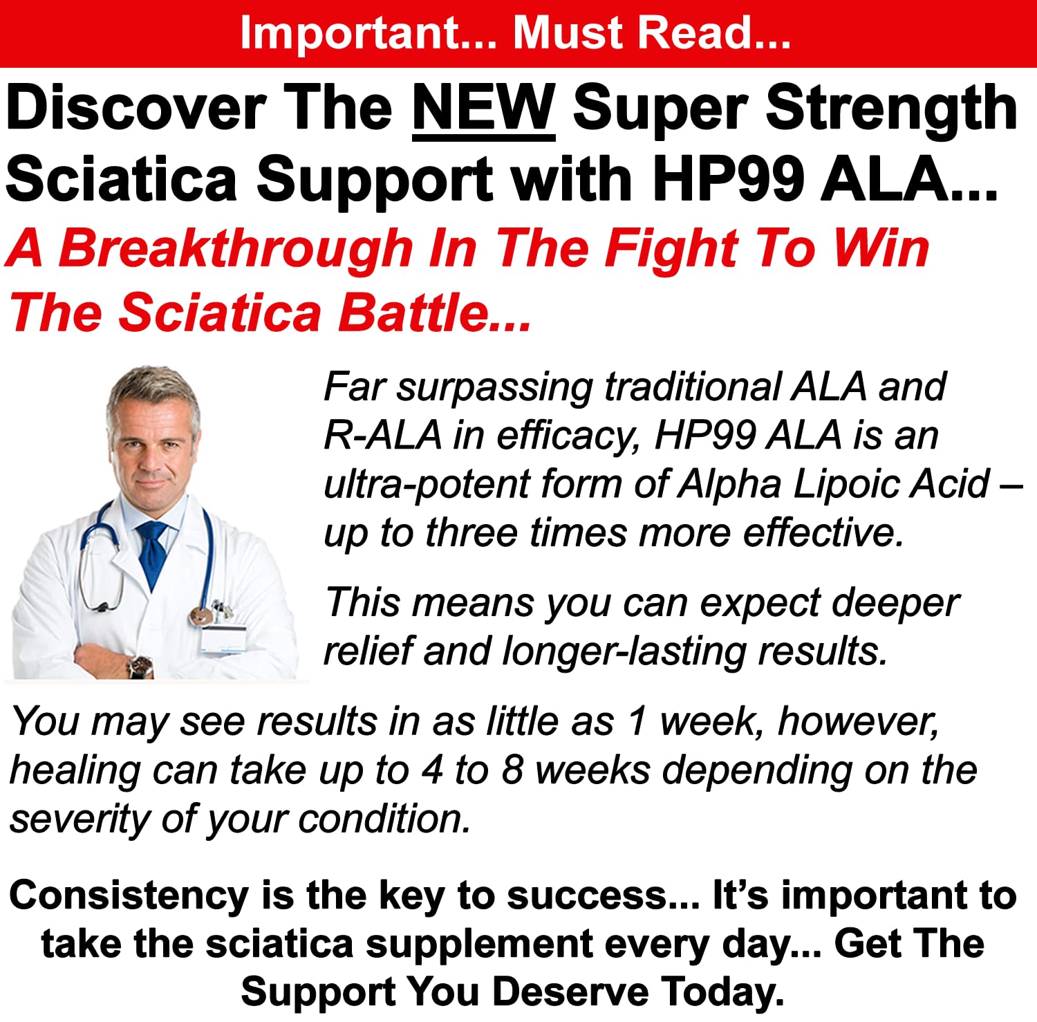 Sciatica Nerve Relief Supplement with 600 mg Alpha Lipoic Acid - Maximum Strength ALA Sciatic Support for Feet, Hands, Fingers, and Legs - Ultra Potent 18-in-1 Natural Nerve Vitamins - 120 Capsules — Amazon image 2