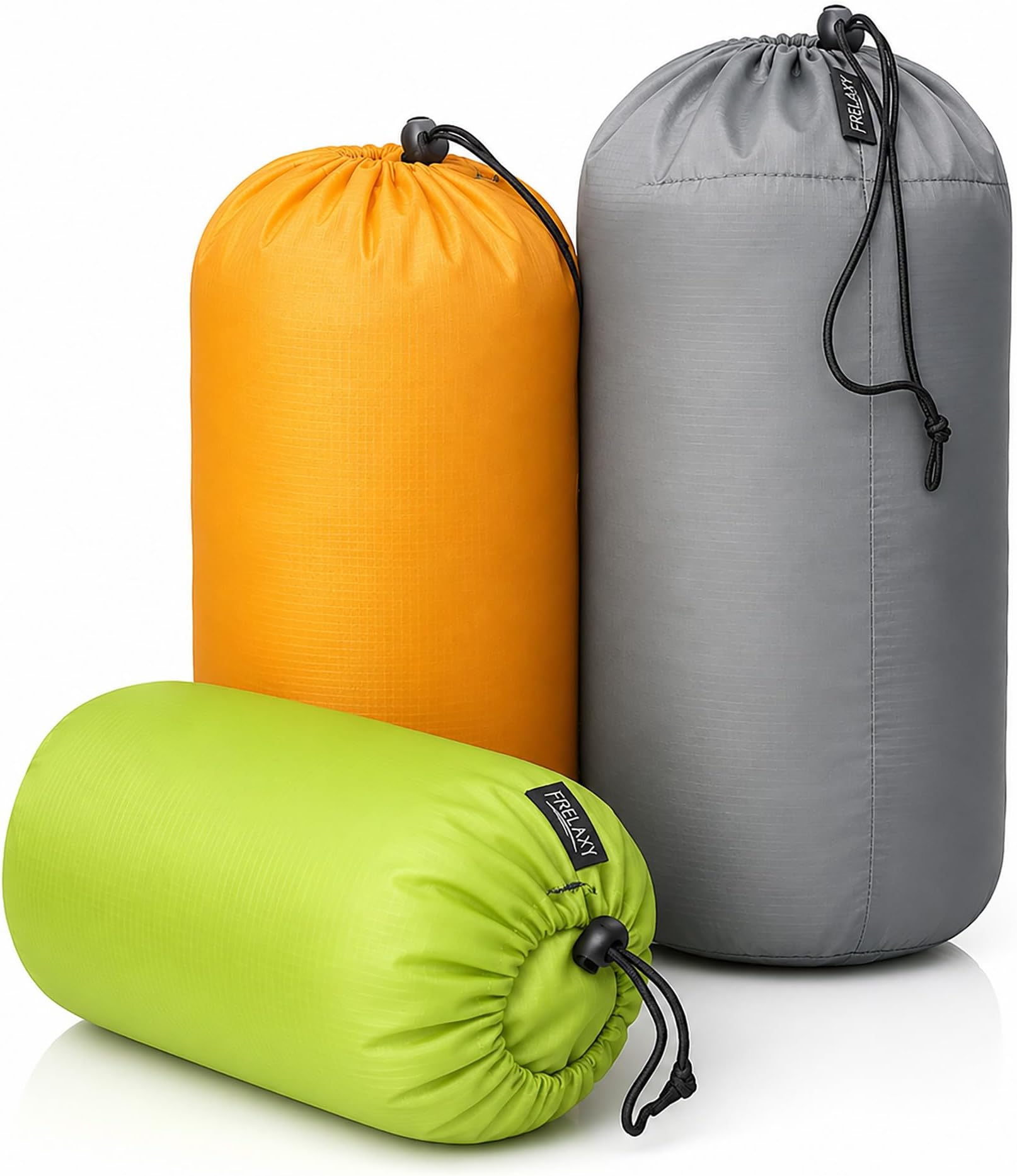 Stuff Sack Set 3-Pack (3L&5L&9L), Ultralight Ditty Bags with Dust Flap for Traveling Hiking Backpacking