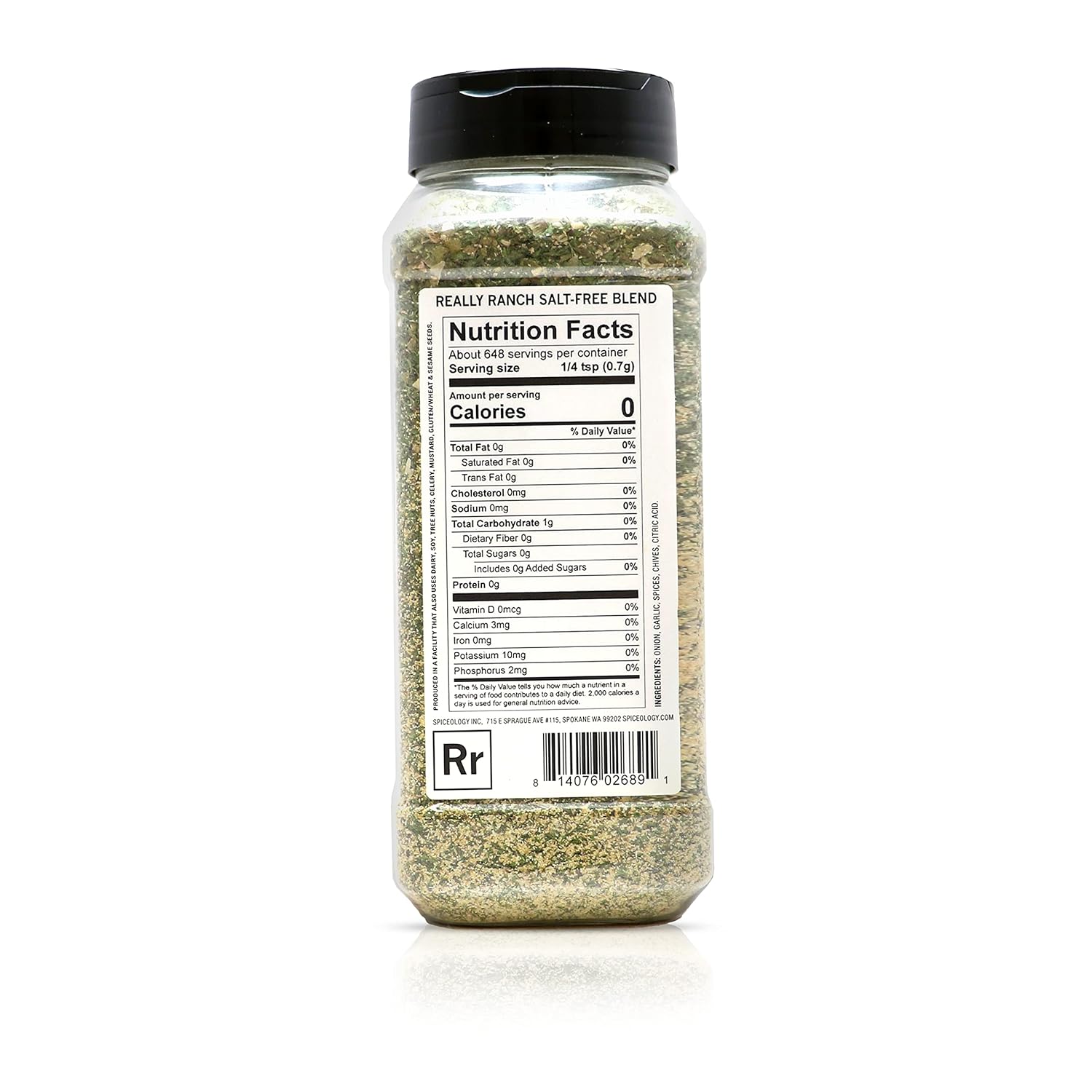 Spiceology - Really Ranch Salt Free Seasoning - Use On: Ranch Dip, Roasted Veggies or Chicken - 16 oz