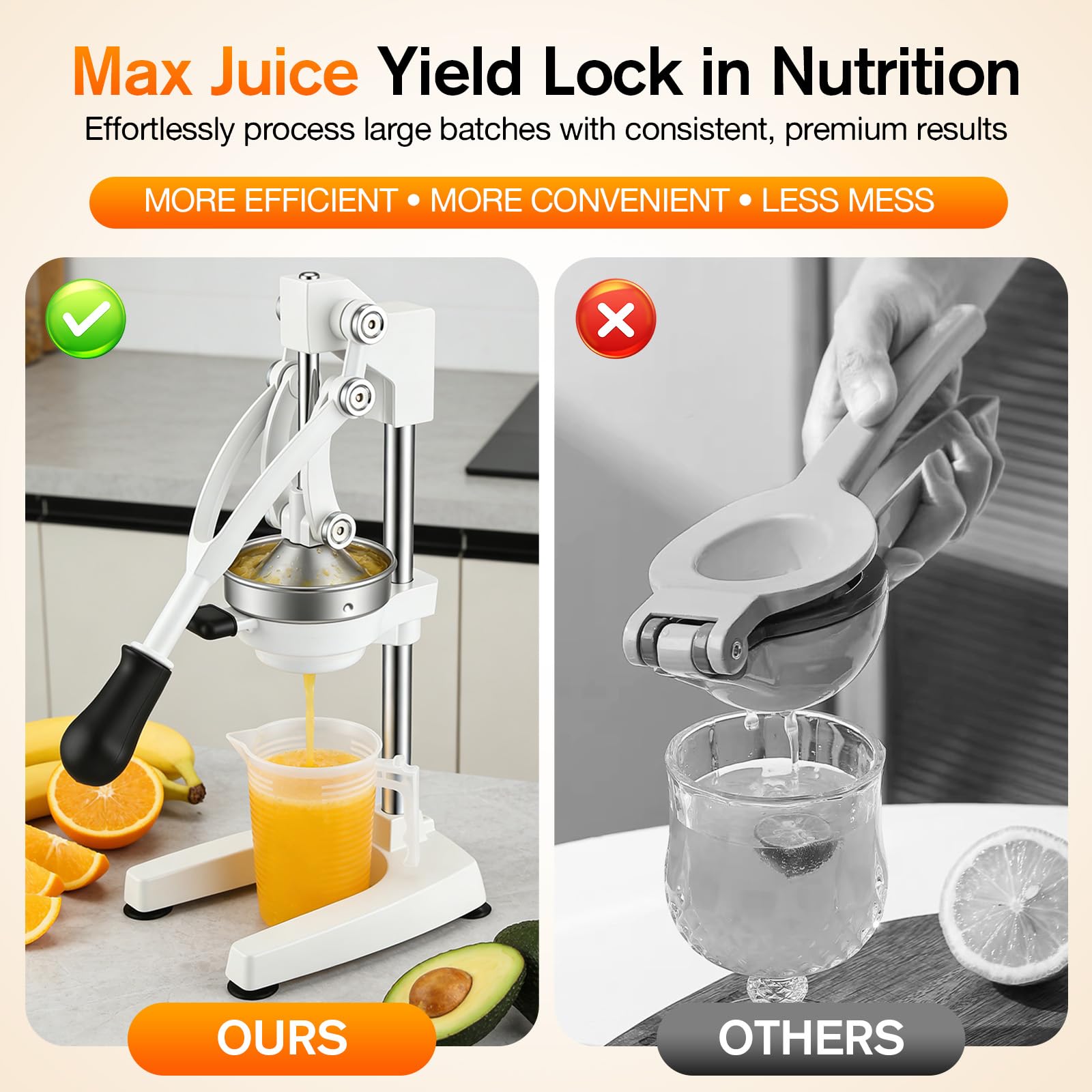 Exprimidor profesional manual, exprimidor de naranja manual para cítricos, exprimidor manual de metal, resistente prensa de frutas de acero inoxidable, exprimidor de naranjas, exprimidor de limones