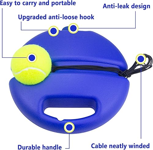 Miniatura 2 de Kit de pelota de rebote de tenis y entrenamiento con 4 pelotas y 4 cuerdas elásticas para principiantes, niños y adultos