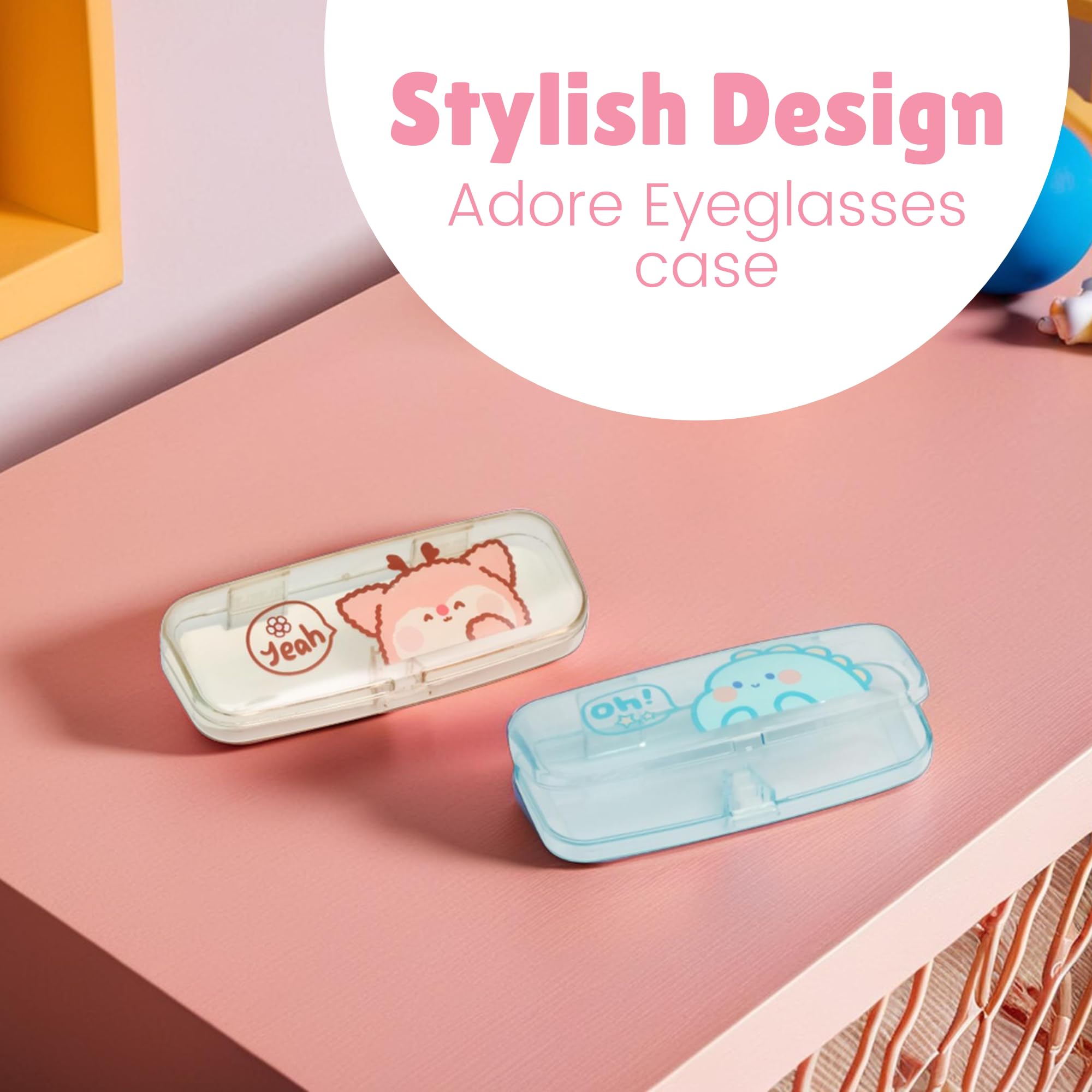 THE LITTLE LOOKERS Specs Holder for Kids | Spectacle Cover | Glasses Box for Kids | Goggles Organizer Box | Assorted Print and Color (1) - Image 4 thumbnail