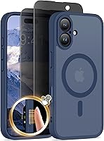 Vista 50 de Funda magnética para iPhone 17 Pro con protector de pantalla de privacidad [compatible con MagSafe] [protección de cámara] [grado militar]