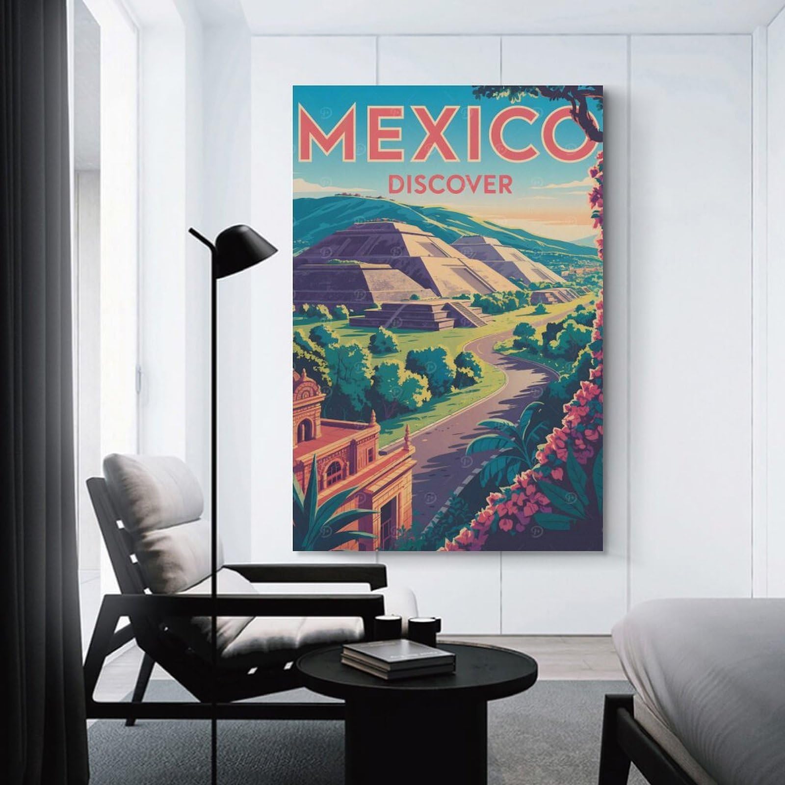 Junmoney Mexico Travel (4) Canvas Wall Art, 20x30inch(50x75cm), for Bedroom, Guest Room Or Reading Nook, Decorative Wall Art for Cosy Rooms