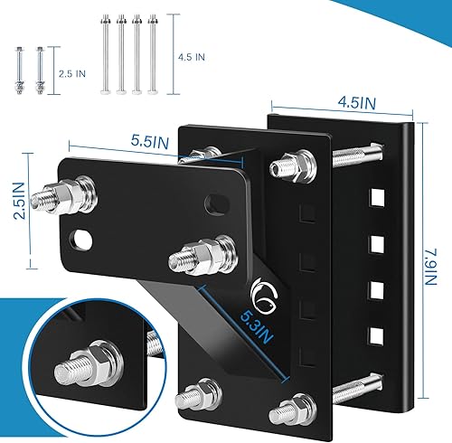 Miniatura 2 de GADFISH Soporte para neumáticos de repuesto, soporte de remolque de barco, soporte de bloqueo resistente, se adapta a ruedas de remolque de 4, 5 y 6