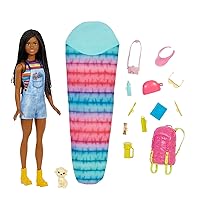 Barbie-Siamo in Due Brooklyn in Campeggio, Bambola Mora con Cagnolino