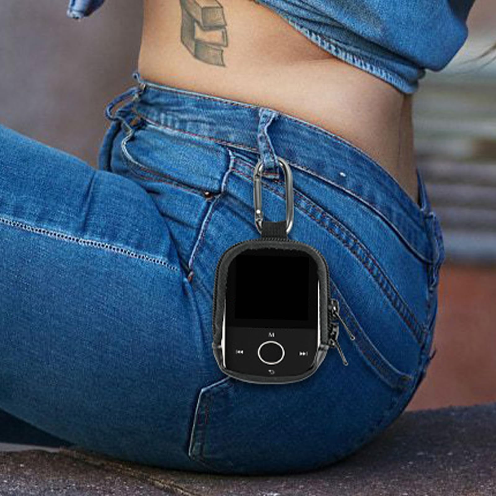 Full Coverage Protective Case for Clip-on MP3 Player Portable Travel Storage Bag Wear Organsier Box