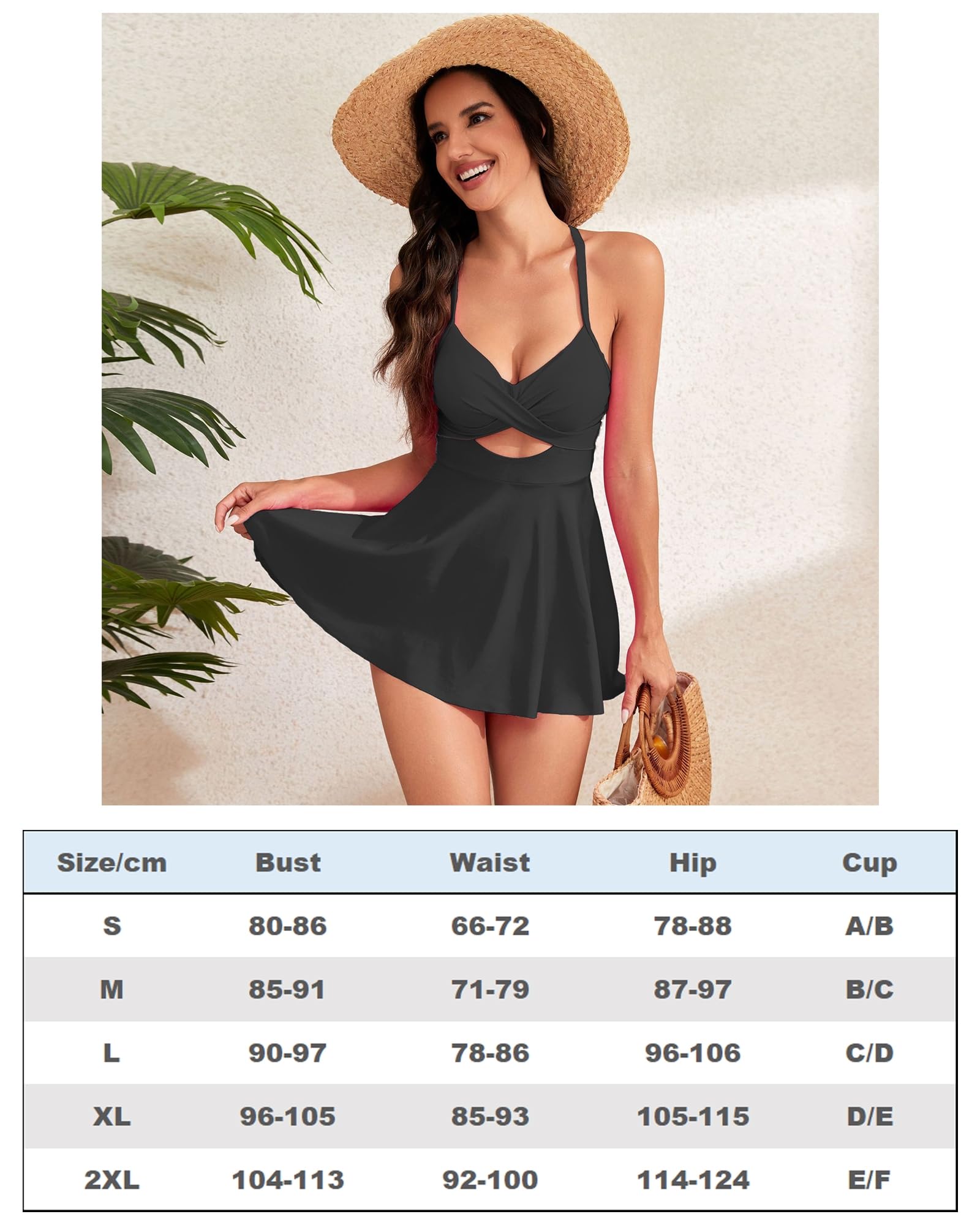 2024 Tankini damski strój kąpielowy jednoczęściowy strój kąpielowy push-up Monokini Halter jednoczęściowy strój kąpielowy plaża basen