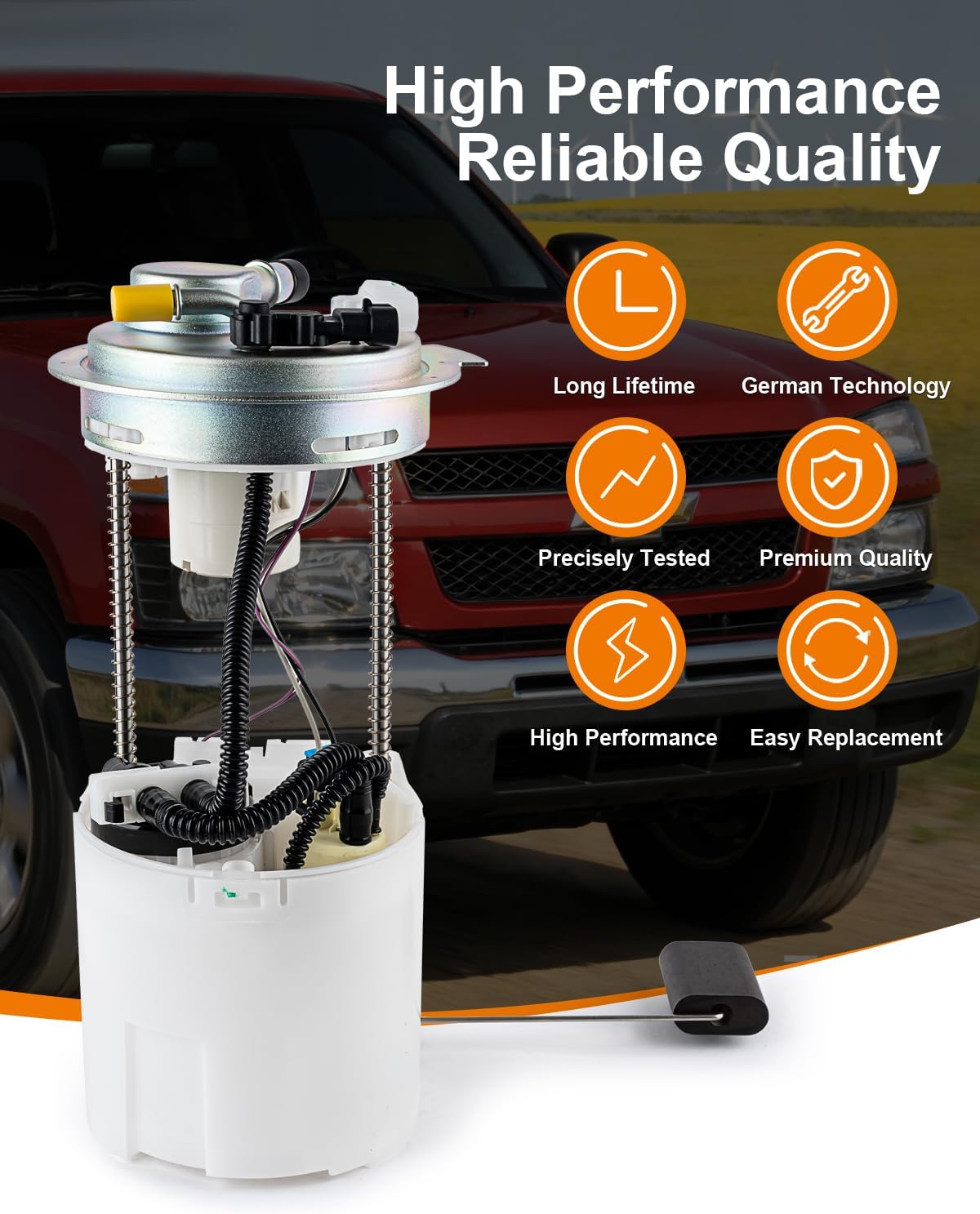 Electric Fuel Pump Assembly Compatible with 2006 2007 2008 Chevy Colorado, GMC Canyon, Isuzu i-280 i-290 i-350 i-370 GAS L4 2.8L 2.9 L5 3.5L 3.7L Replace E3688M FG0435 with Pressure Sensor