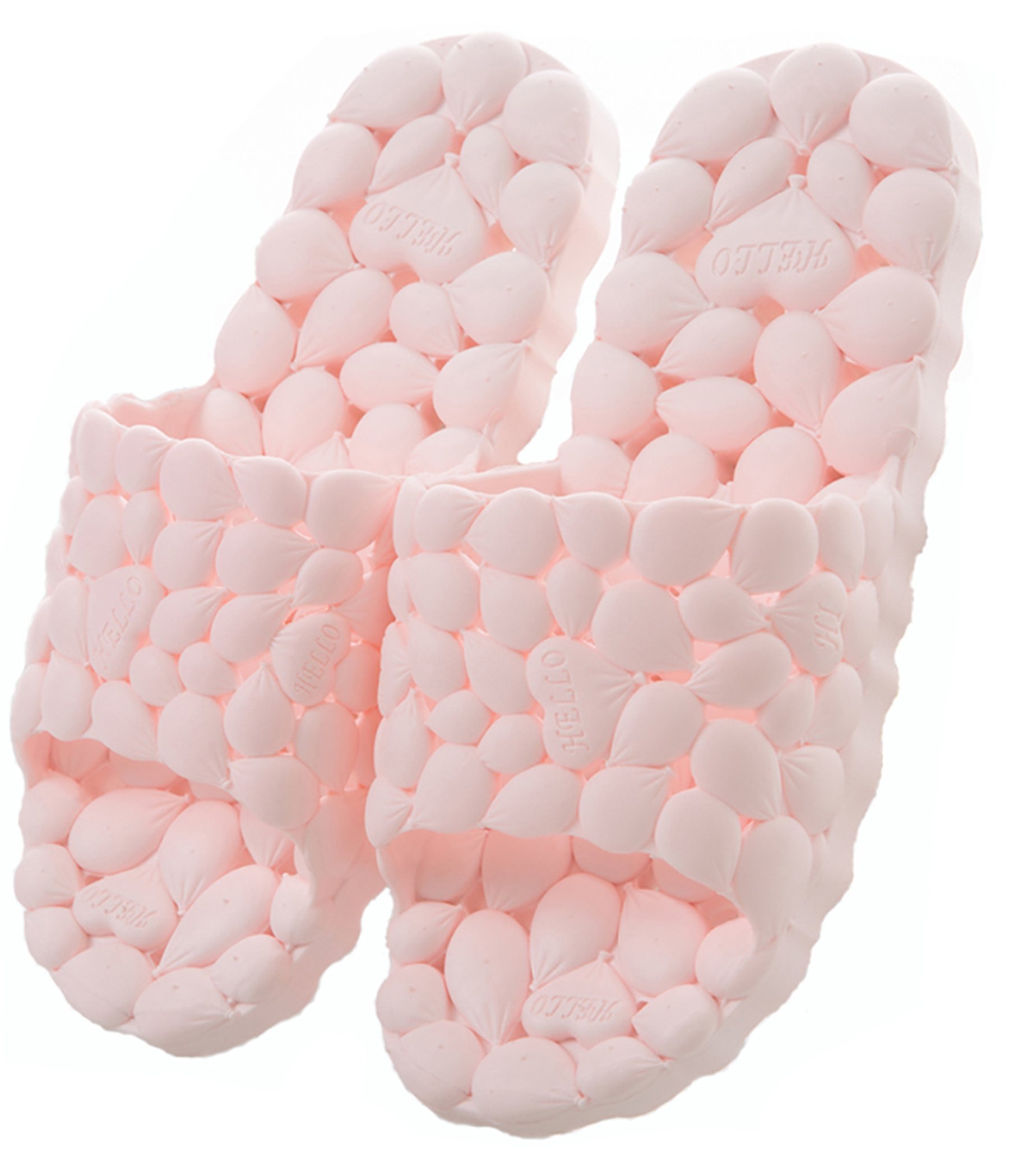 Happy Lily Drain Quick Bathroom Mule Soft Slip-on Slippers Non-slip Shower Sandals Beach Slide Pool Shoes, 6.5/7 UK, pink