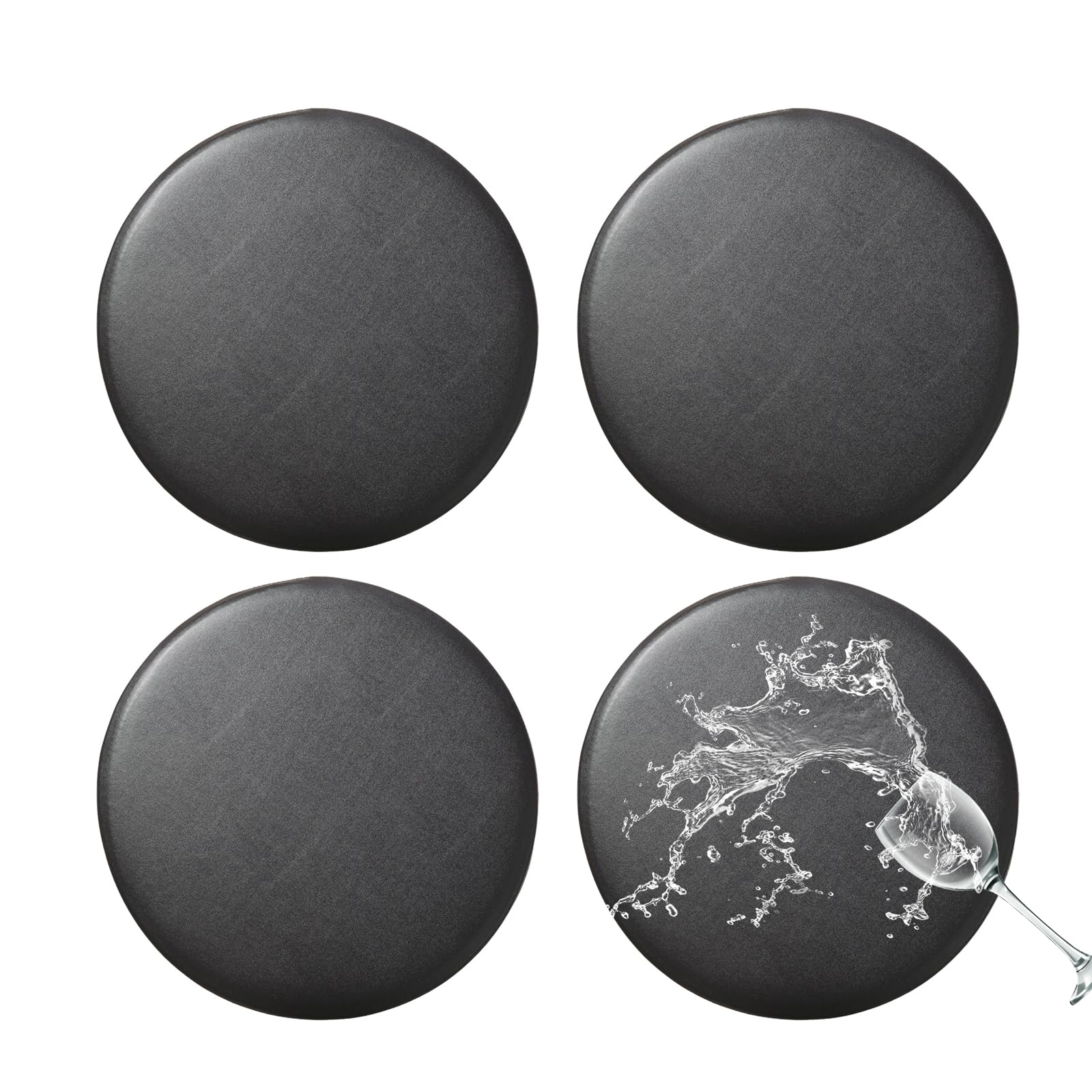 FUANGUI Bar Stool Covers Round Set of 4
