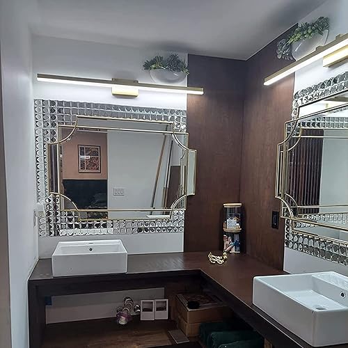 Miniatura 3 de Lovdeco Azulejo de mosaico de vidrio de espejo de 2 pulgadas, 9 caras, biselado de cristal plateado para salpicaduras de cocina, 12 x 10 pulgadas, 5