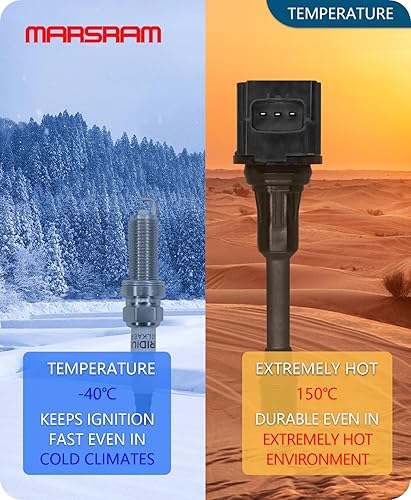 Vista 72 de Marsram Paquete de bobinas de encendido UF487 y doble bujía de iridio para Toyota Lexus 2005-2018 Camry Highlander Avalon Rav4 Sienna Venza RX350