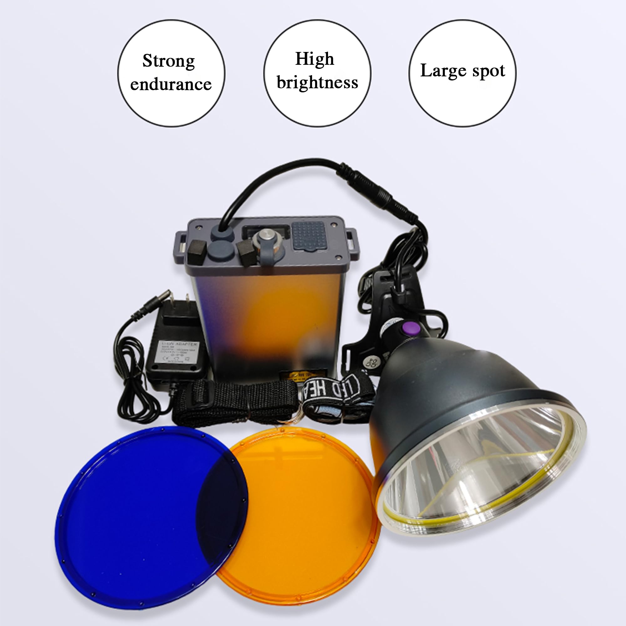 High Power Coon - Luci da caccia con sensore di movimento, torcia a LED per cacciatori, super luminosa, alta luminosità, ricaricabile, impermeabile, per pesca e campeggio