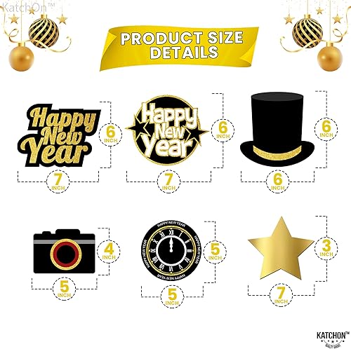 Miniatura 4 de KatchOn, Remolinos colgantes de Feliz Año Nuevo 2026 – Paquete de 18, NO DIY | Suministros para fiesta de Año Nuevo 2026 | Decoraciones de Año Nuevo