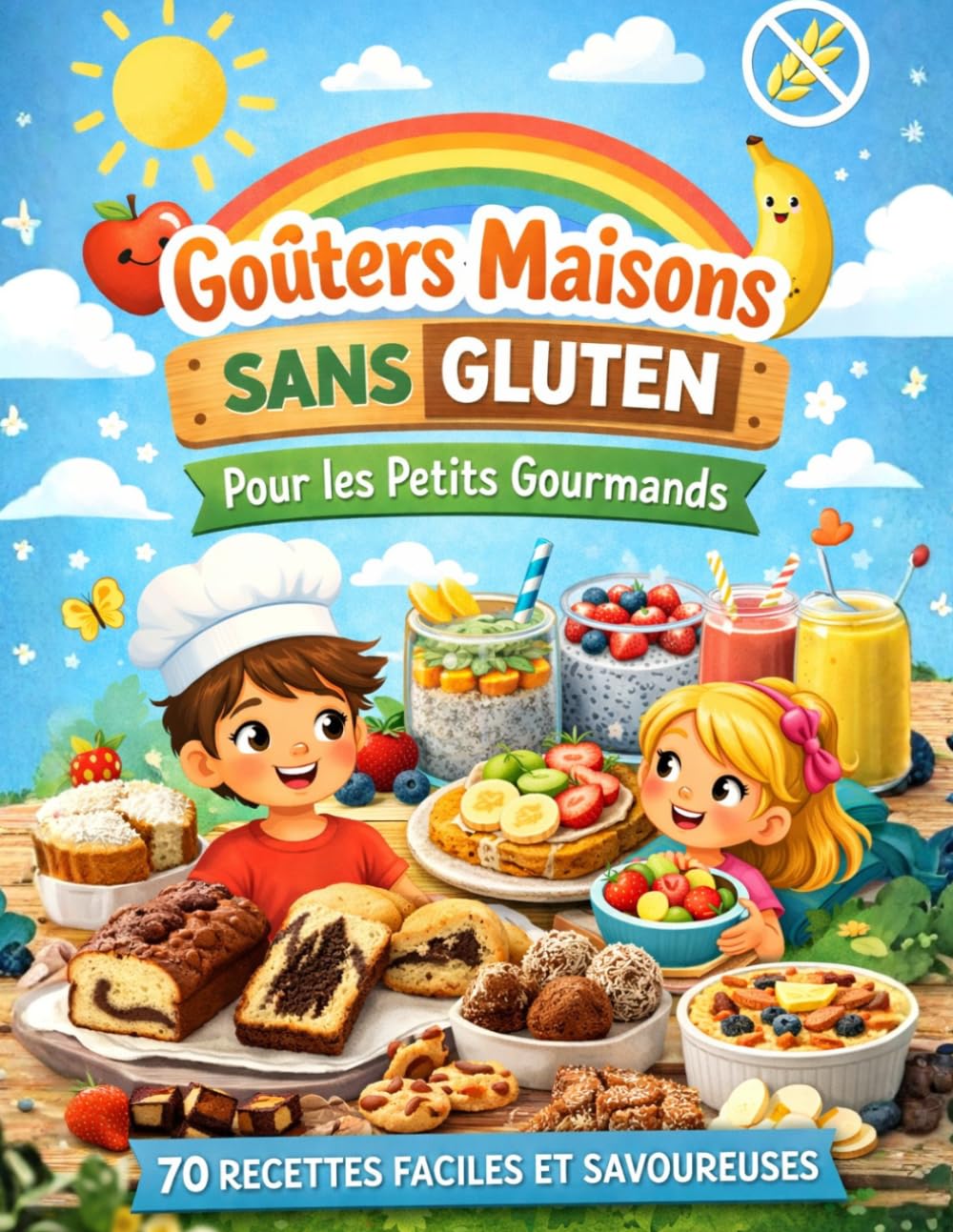 Goûters maisons sans gluten pour les petits gourmands. 70 recettes faciles et savoureuses.: 70 idées de goûters sans gluten pour les enfants : cakes, muffins, cookies, pancakes et douceurs maison