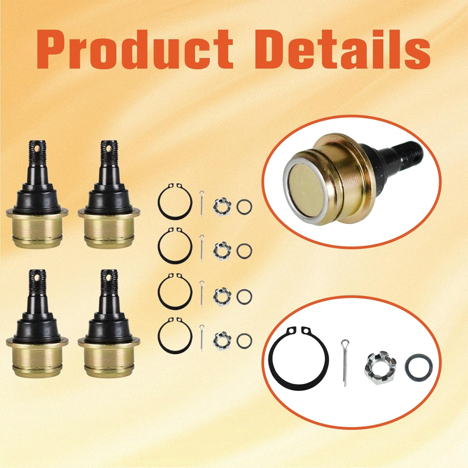labwork 4 x Heavy Duty Ball Joint Replacement for Yamaha 350 400 450 660 700 Rhino Grizzly Kodiak Big Bear Wolverine Bruin Replacement for 37S-23549-01-00 37S-23549-00-00 5FU-F3549-00-00
