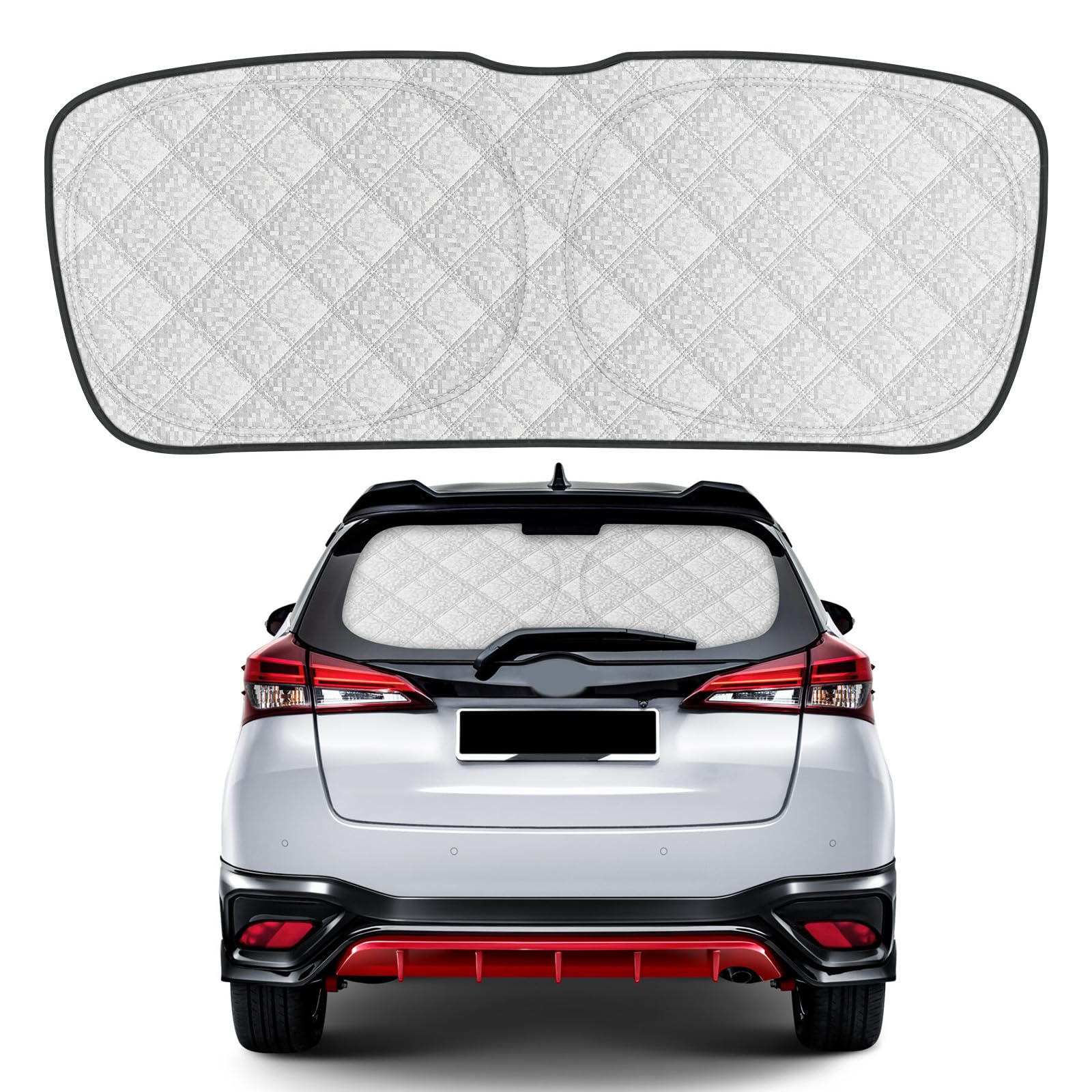 Pare-Soleil pour Lunette Arrière Remplacement pour Toyota Yaris 2020-2026, Pliable Pare-Soleil pour Pare-Brise de Voiture, Bloque 99% des Rayons UV et Maintient Votre Véhicule au Frais